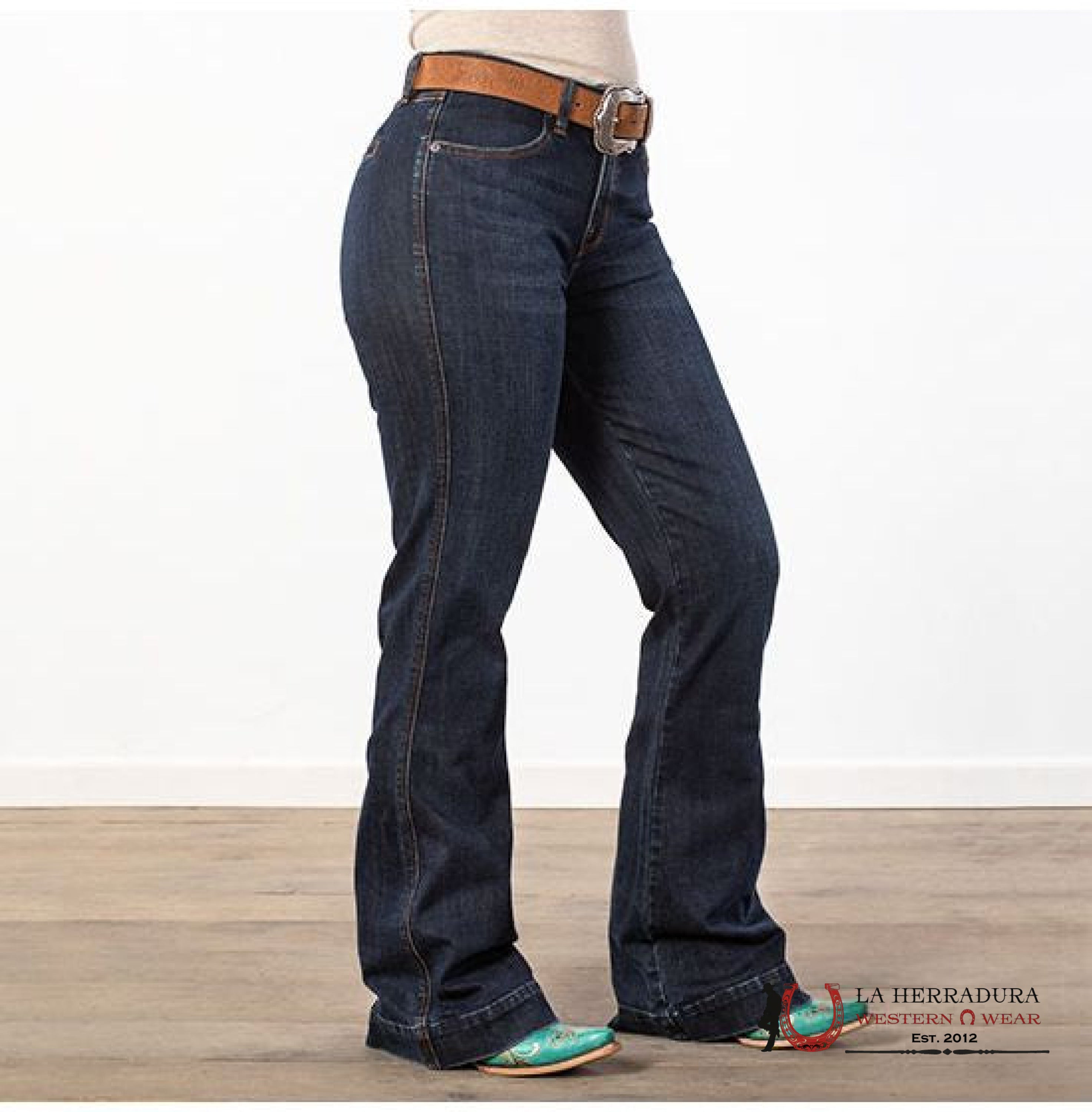 Rock&Roll High Rise Trouser Dark Wash Jeans Women