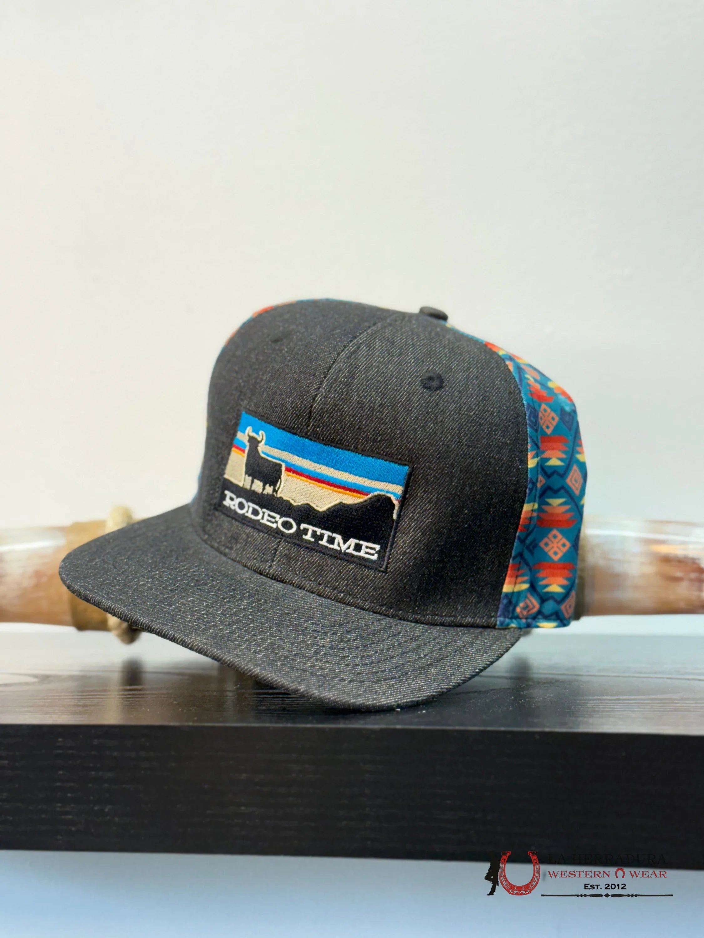 ROCK&ROLL DENIM HATS BLACK AND TEAL 0.1 CAPS MENS GORRAS HOMBRES