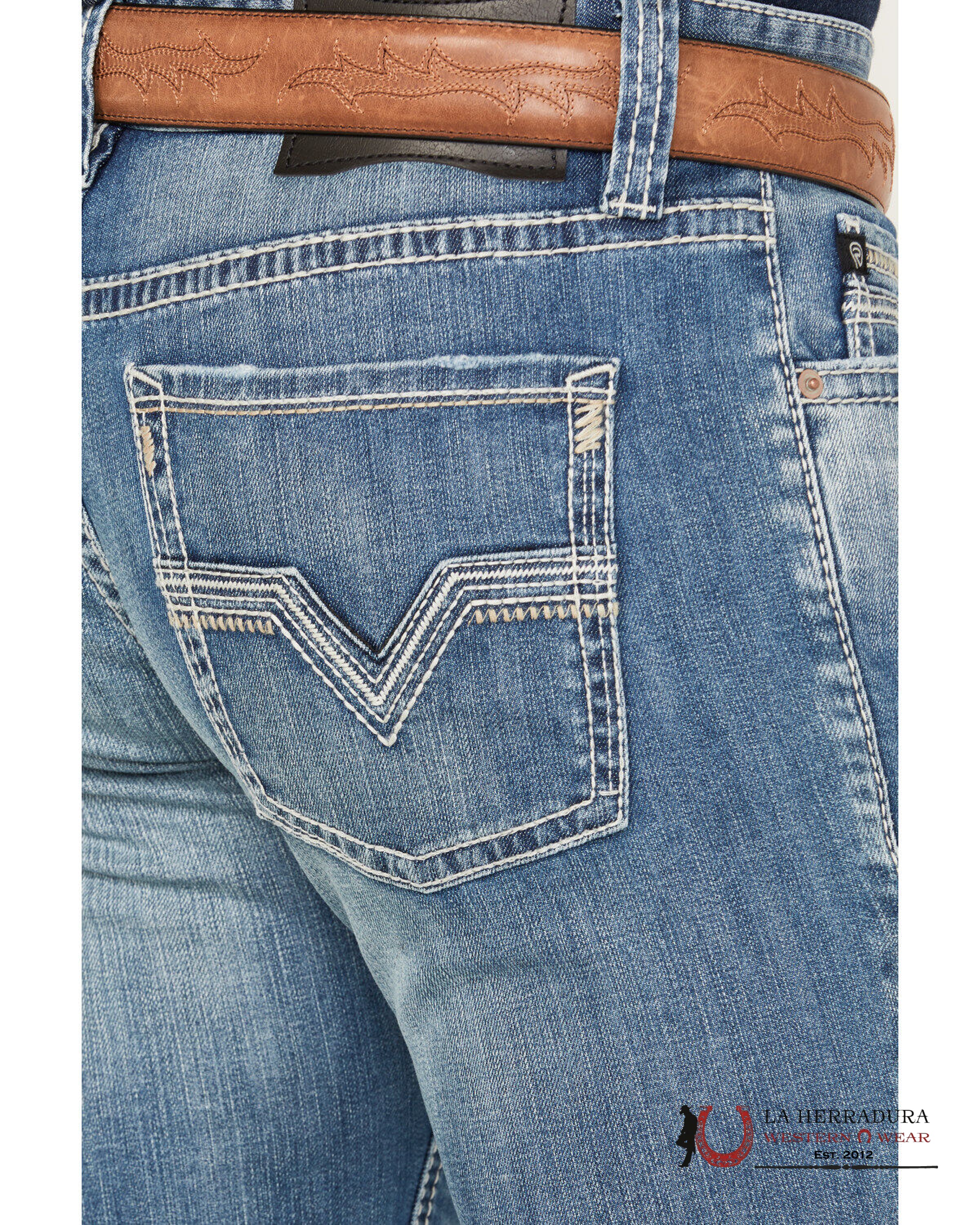 ROCK&ROLL DENIM MEDIUM VINTAGE ROPE STEETCH EMBROIDERED RIFEL SKINNY RRMD2MR1IJ ROPA HOMBRES