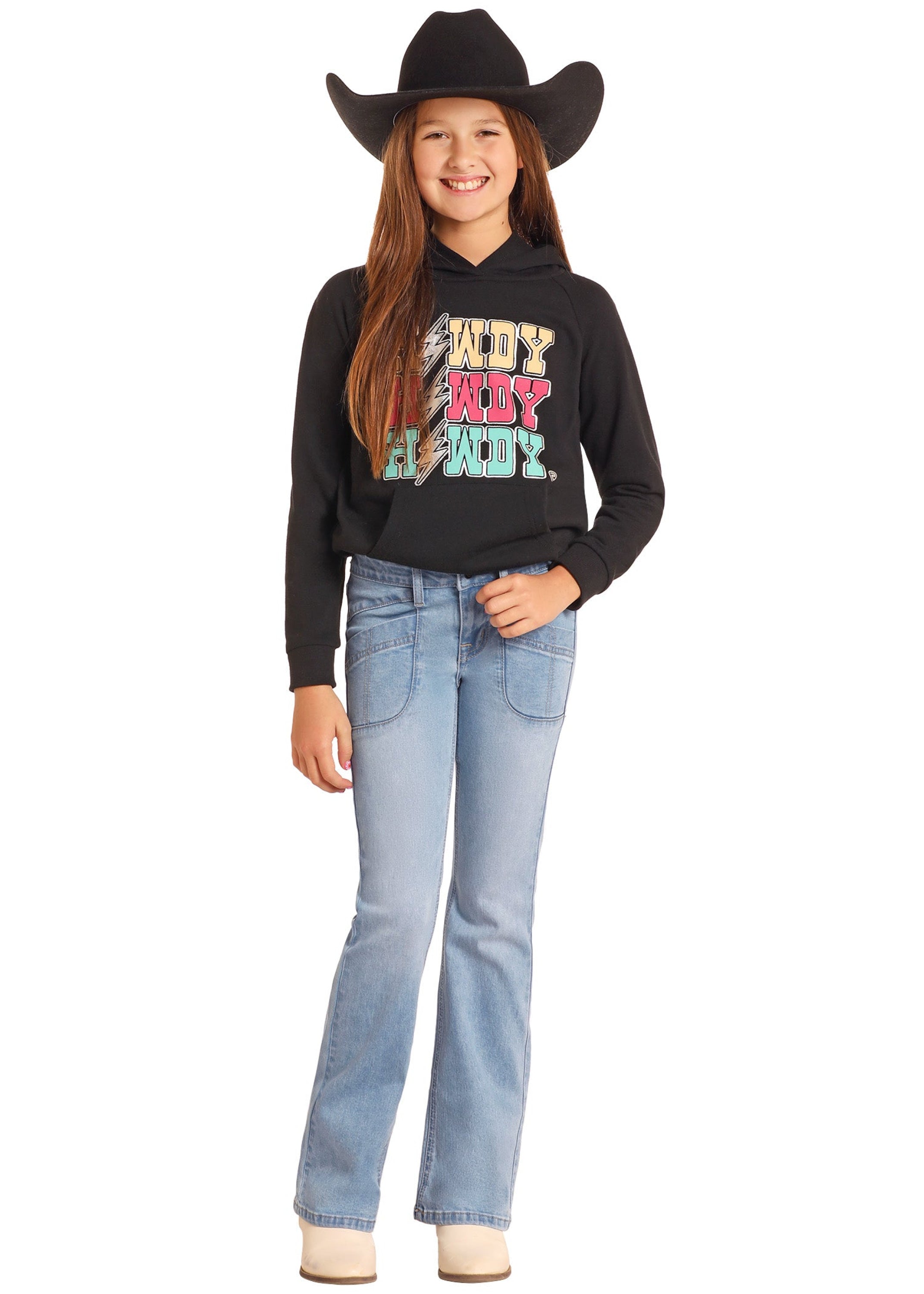 Rock&Roll Girls Detail pocket Bootcut Light Wash BG4MD04766 NIÑOS
