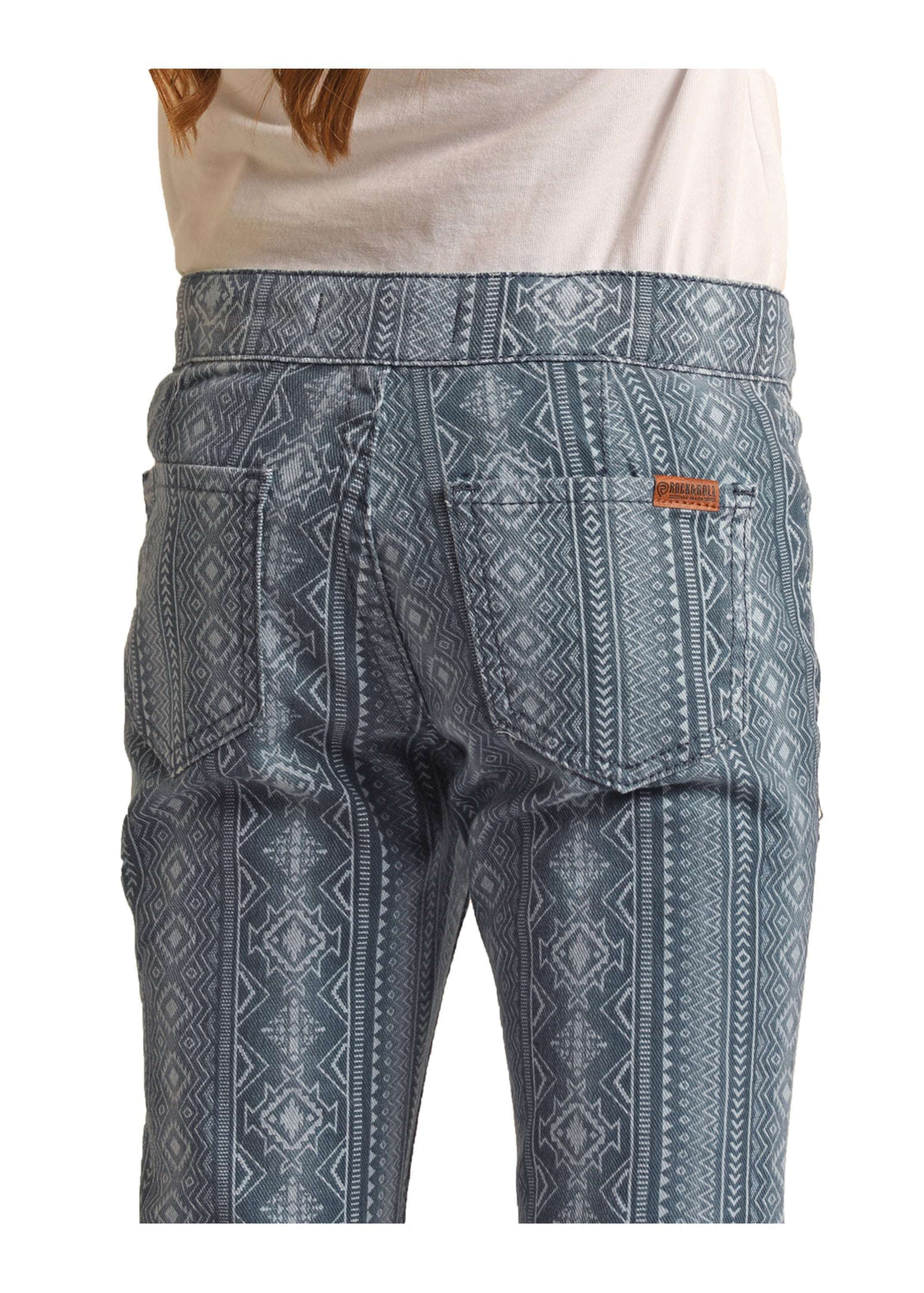 ROCK&ROLL GIRLS SKY BLUE ARIZONA BLUE AZTEC BELL BOTTON RRGD7PR0RV NIÑOS