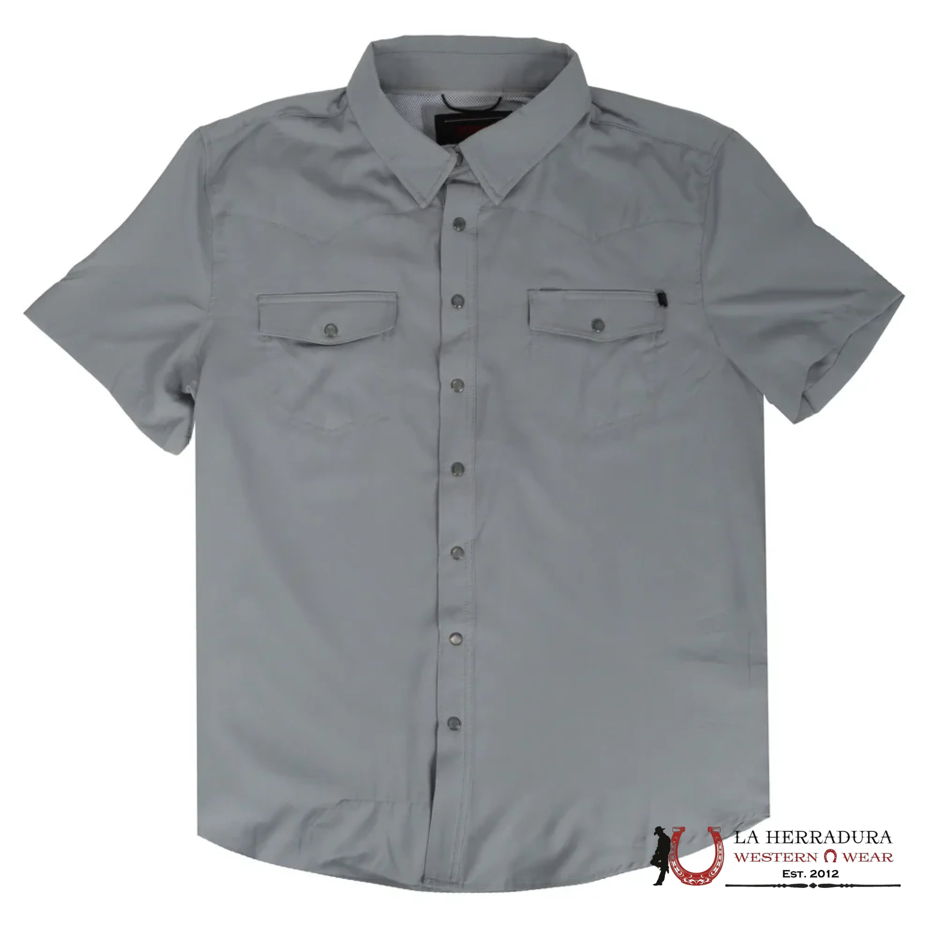 ROCK&ROLL GREY TEK SOLID RIPSTOP SNAP SHIRT SLEEVE ROPA HOMBRES