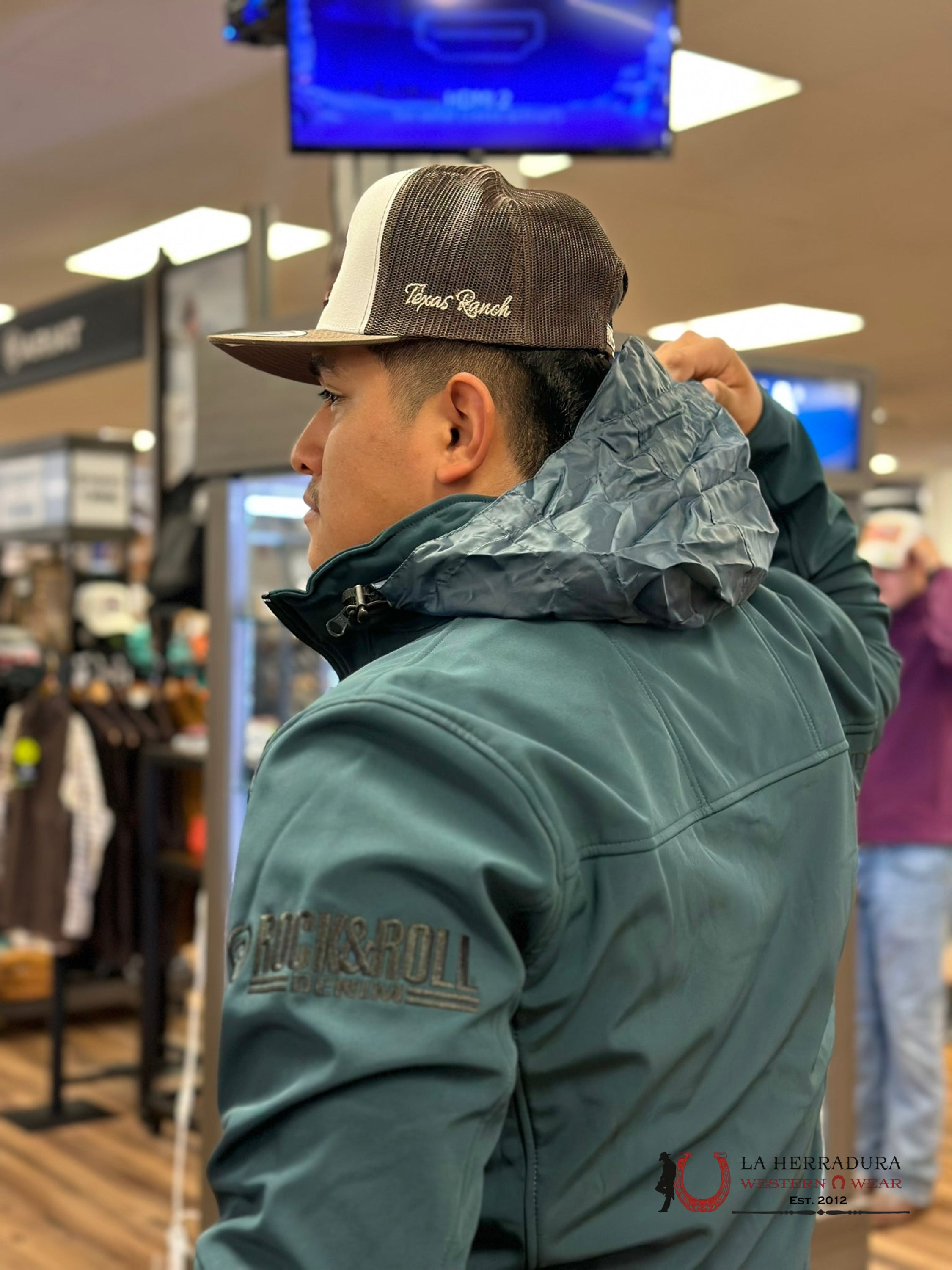 Rock & Roll Jacket Performance Emb Softshell Indigo Ropa Hombres