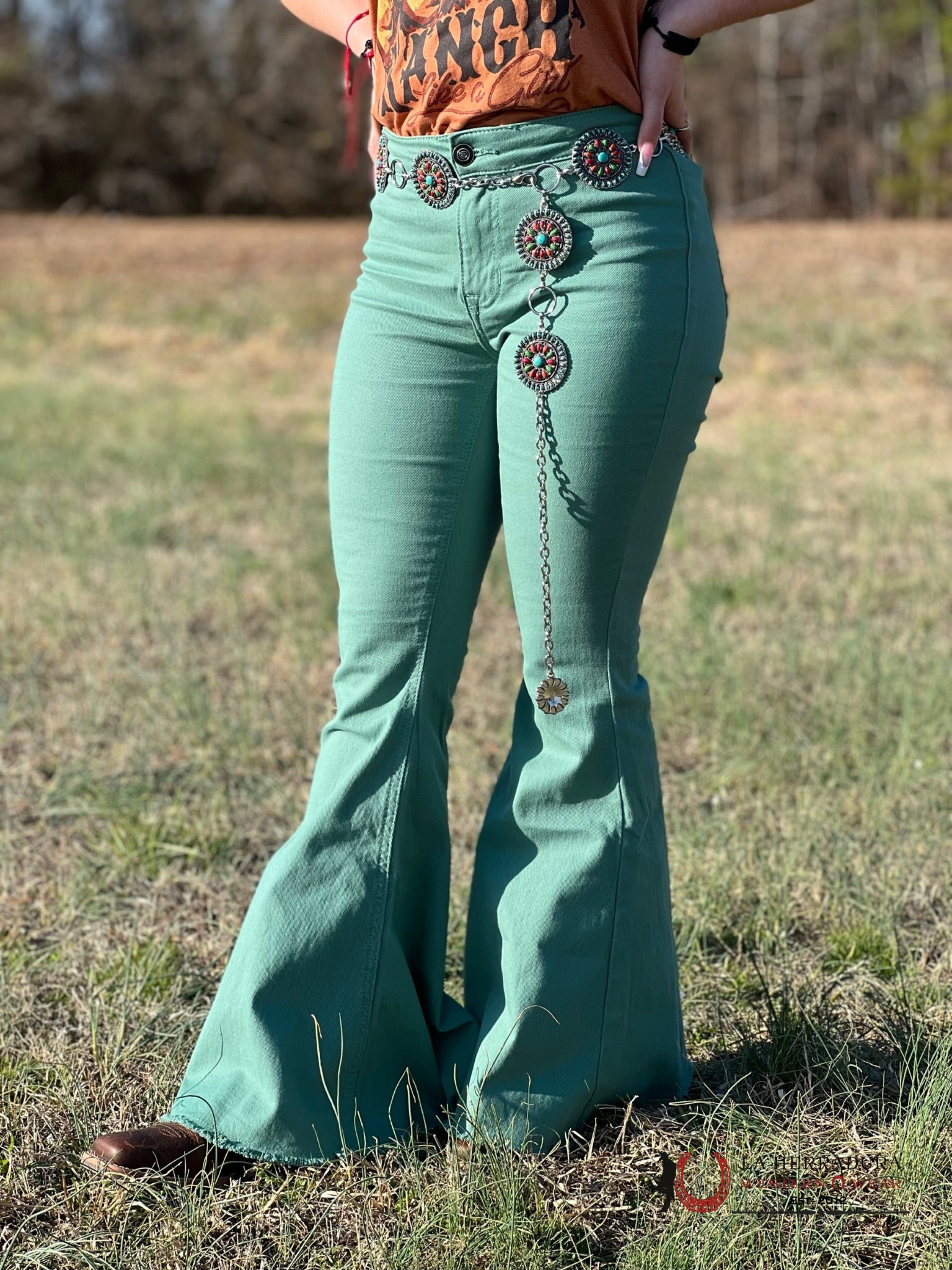 Jeans For Women Rock&Roll Demin Green Ropa Mujeres