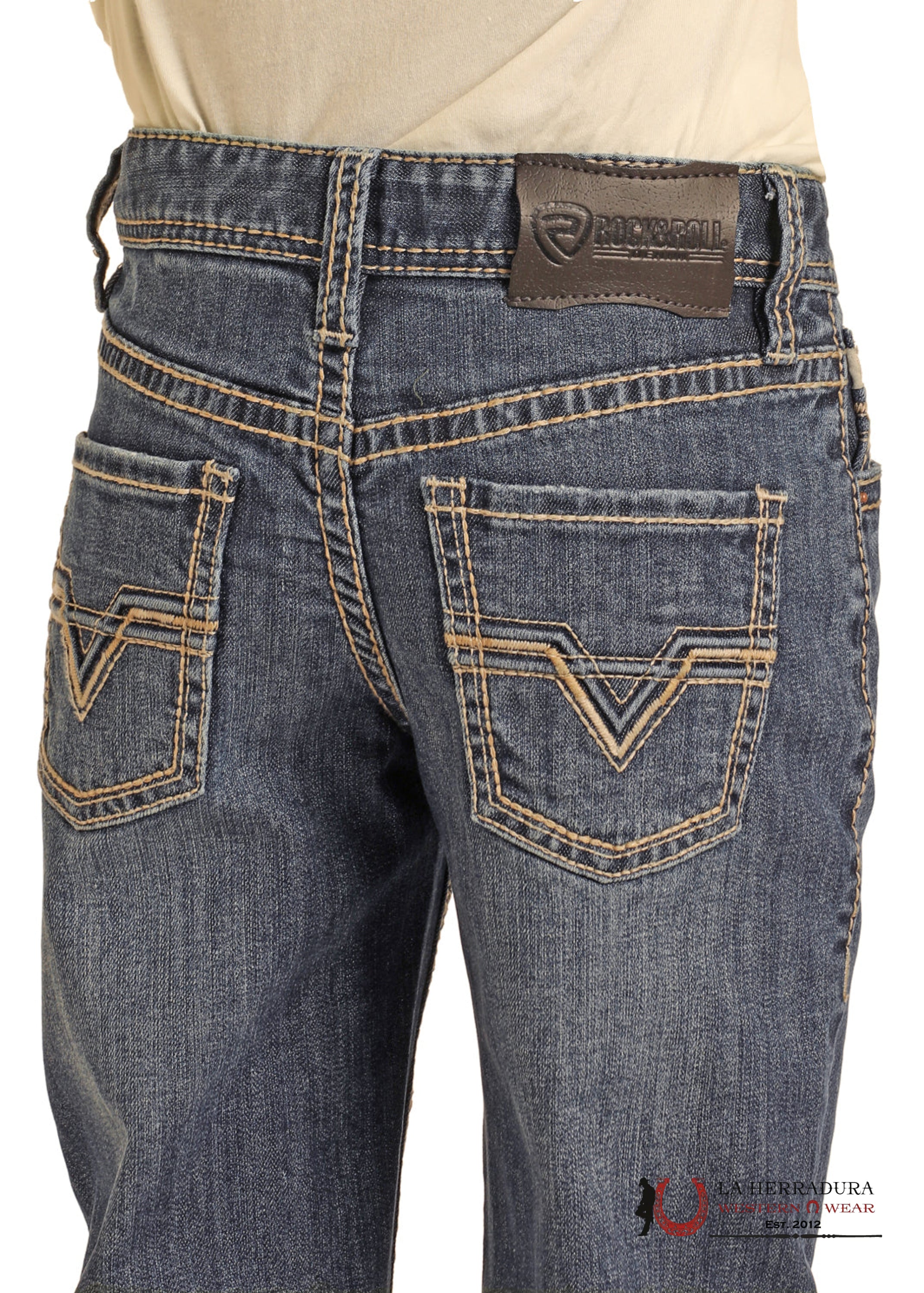 ROCK&ROLL JEANS BOYS BB GUN MEDIUM VINTAGE RAISED DANIM EMB REGULAR FIT/BOOTCUT BB0BD04263 NIÑOS