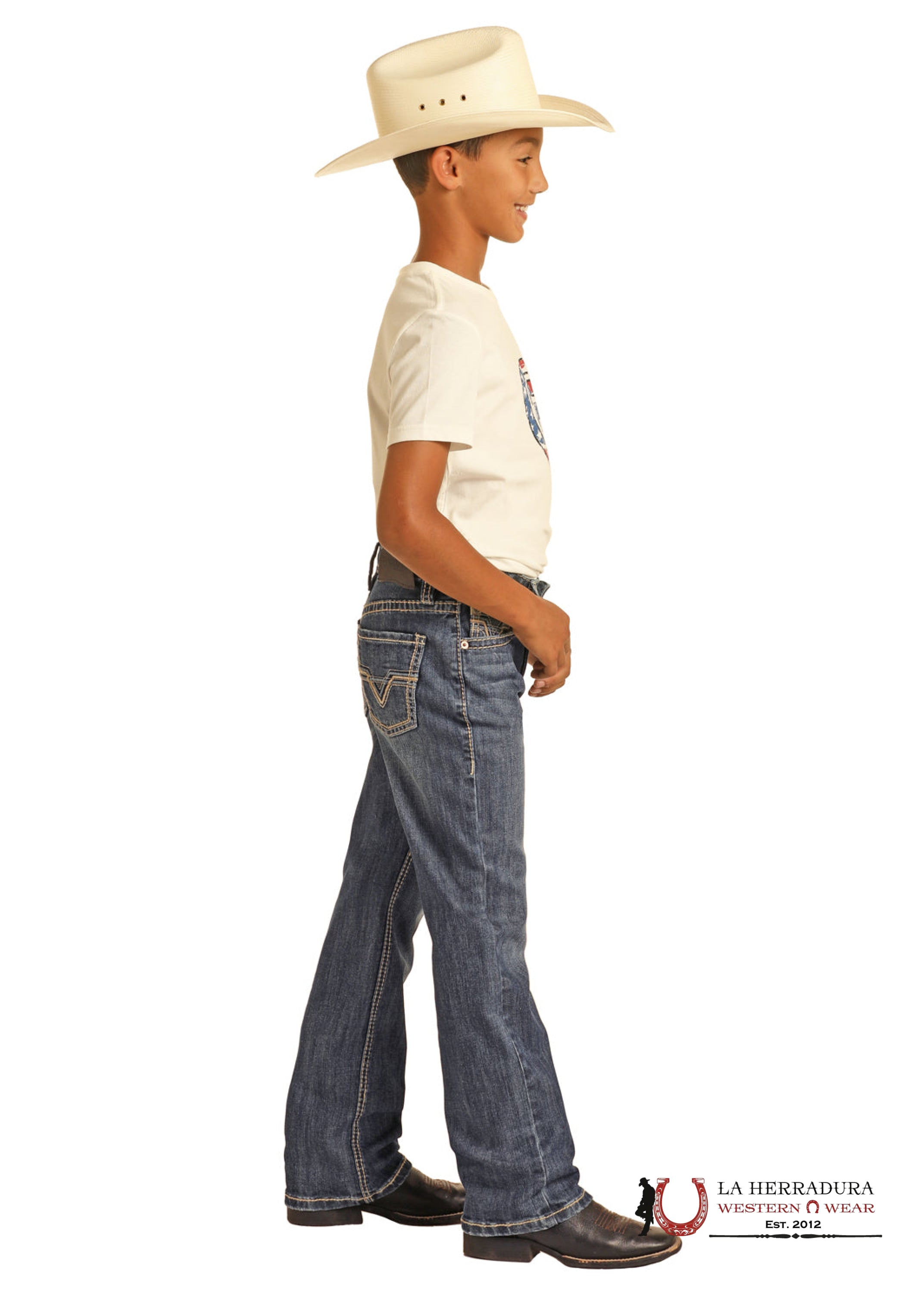 ROCK&ROLL JEANS BOYS BB GUN MEDIUM VINTAGE RAISED DANIM EMB REGULAR FIT/BOOTCUT BB0BD04263 NIÑOS