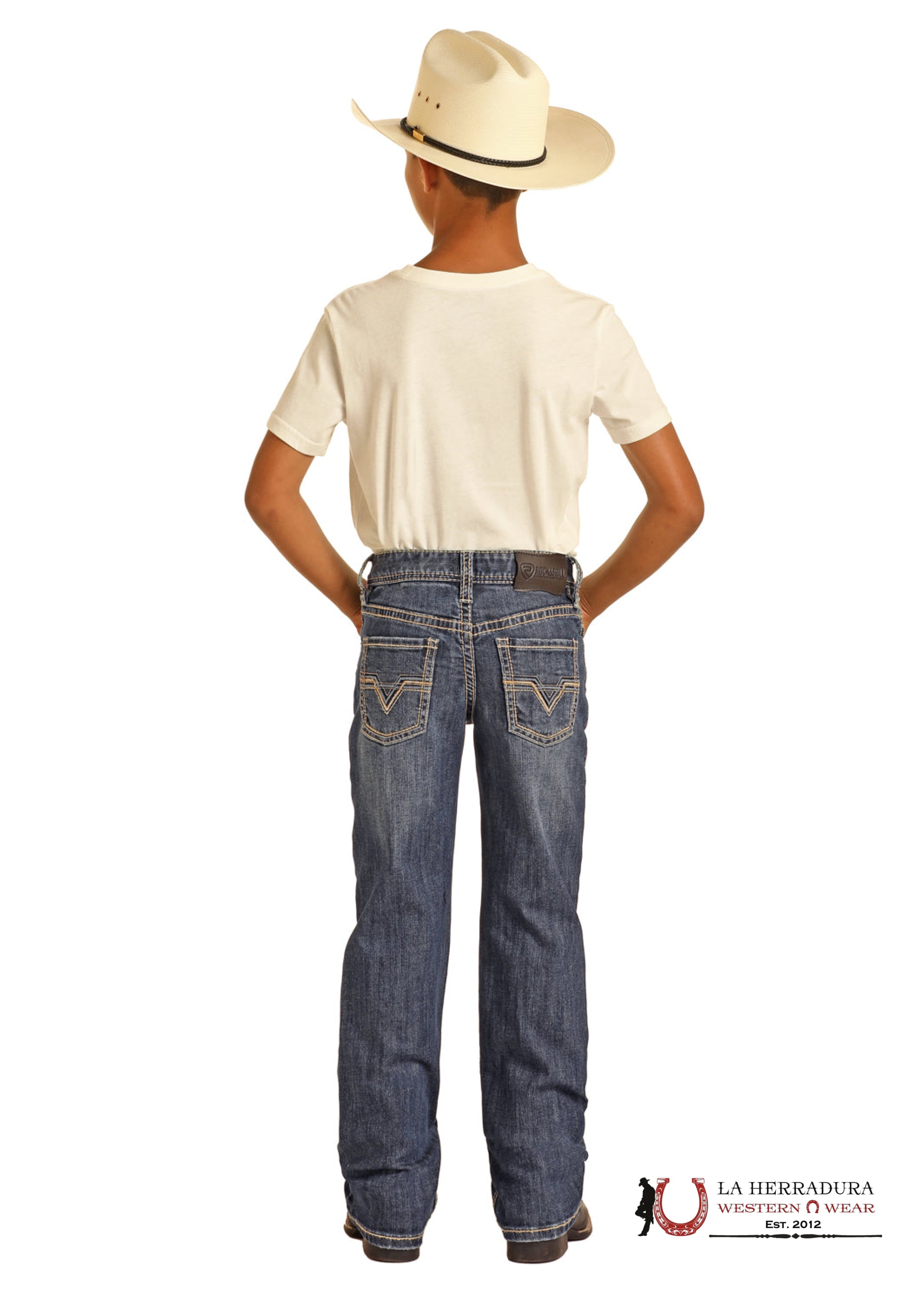 ROCK&ROLL JEANS BOYS BB GUN MEDIUM VINTAGE RAISED DANIM EMB REGULAR FIT/BOOTCUT BB0BD04263 NIÑOS