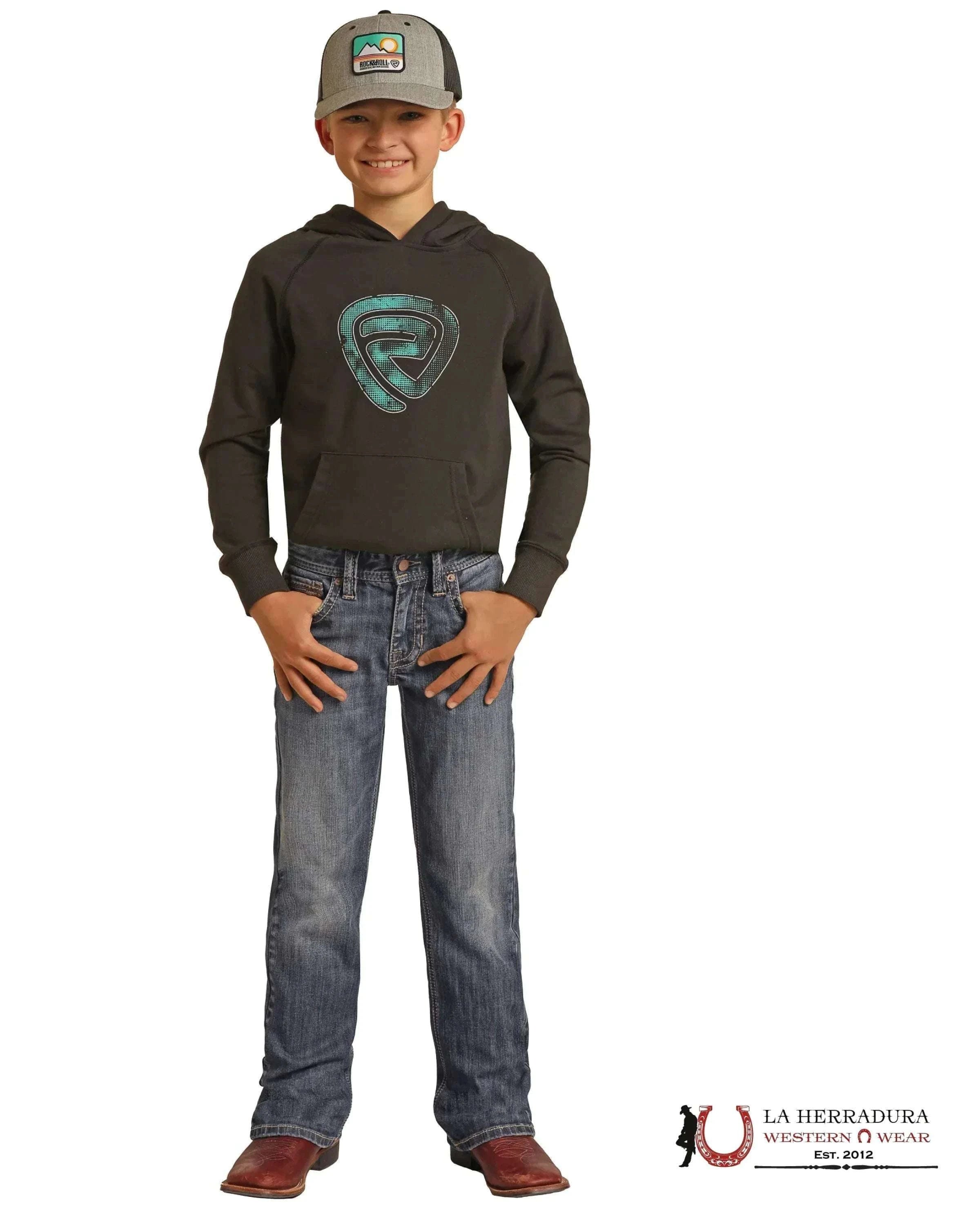 ROCK&ROLL JEANS BOYS BB GUN REGULAR FIT BOOTCUT MEDIUM VINTAGE- RRBD0BR0LN NIÑOS