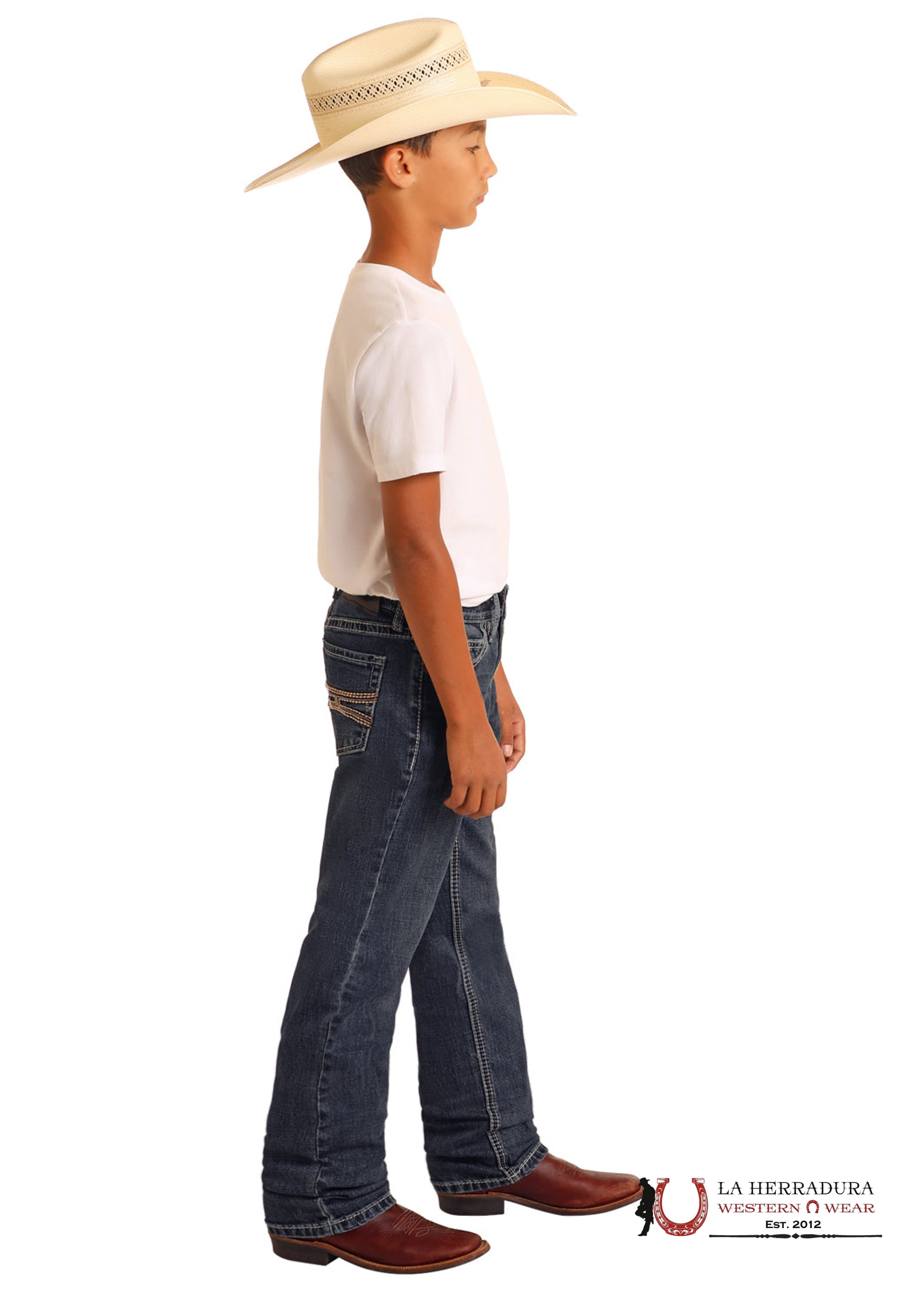 ROCK&ROLL JEANS BOYS DARK VINTAGE HY TWO TONE EMB REGULAR FIT/BOOTCUT HB0BD06226 NIÑOS