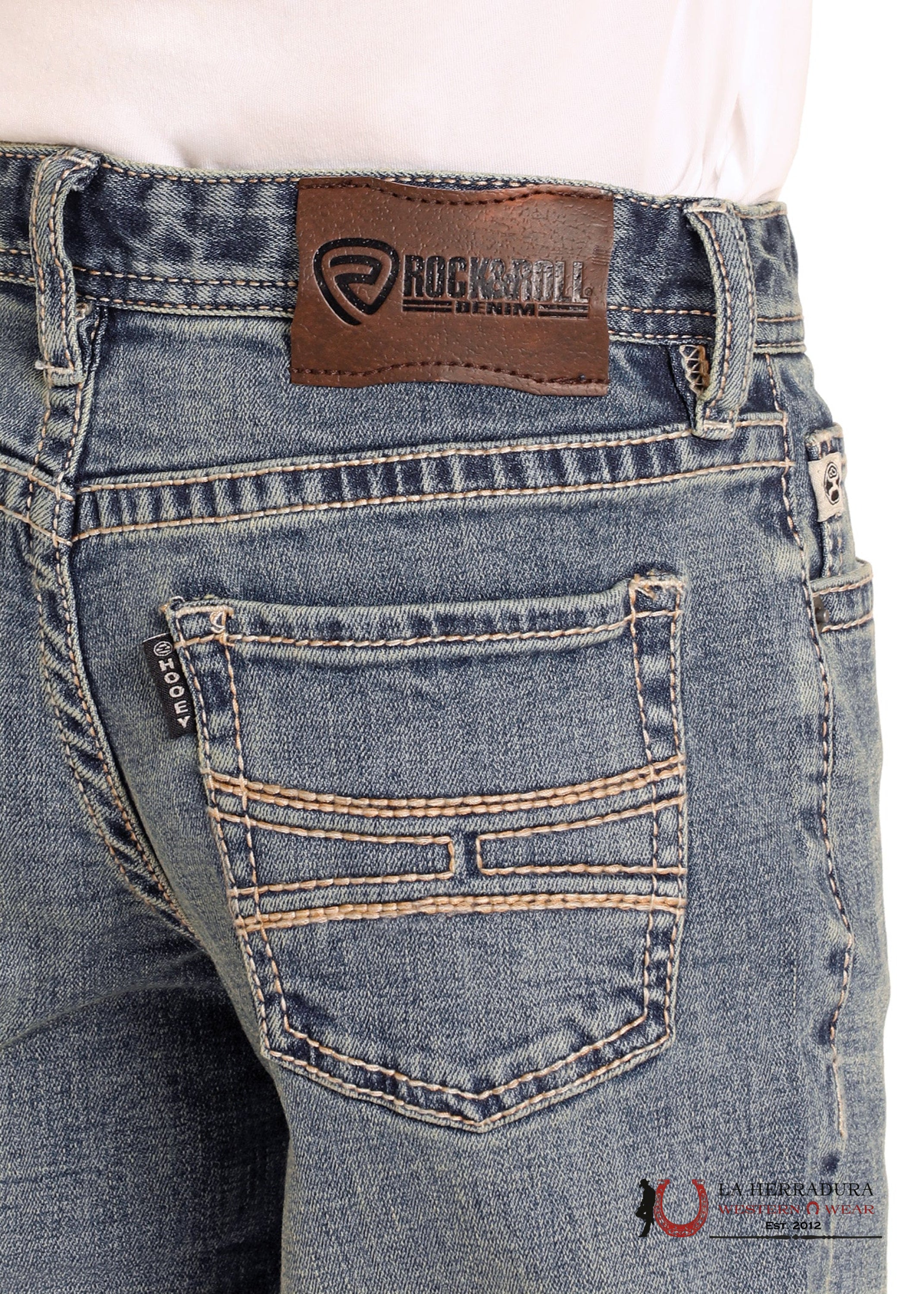 ROCK&ROLL JEANS BOYS MEDIUM VINTAGE HY RAISED DENIM EMB BOOT REGULAR FIT/BOOTCUT HB0BD05037 NIÑOS