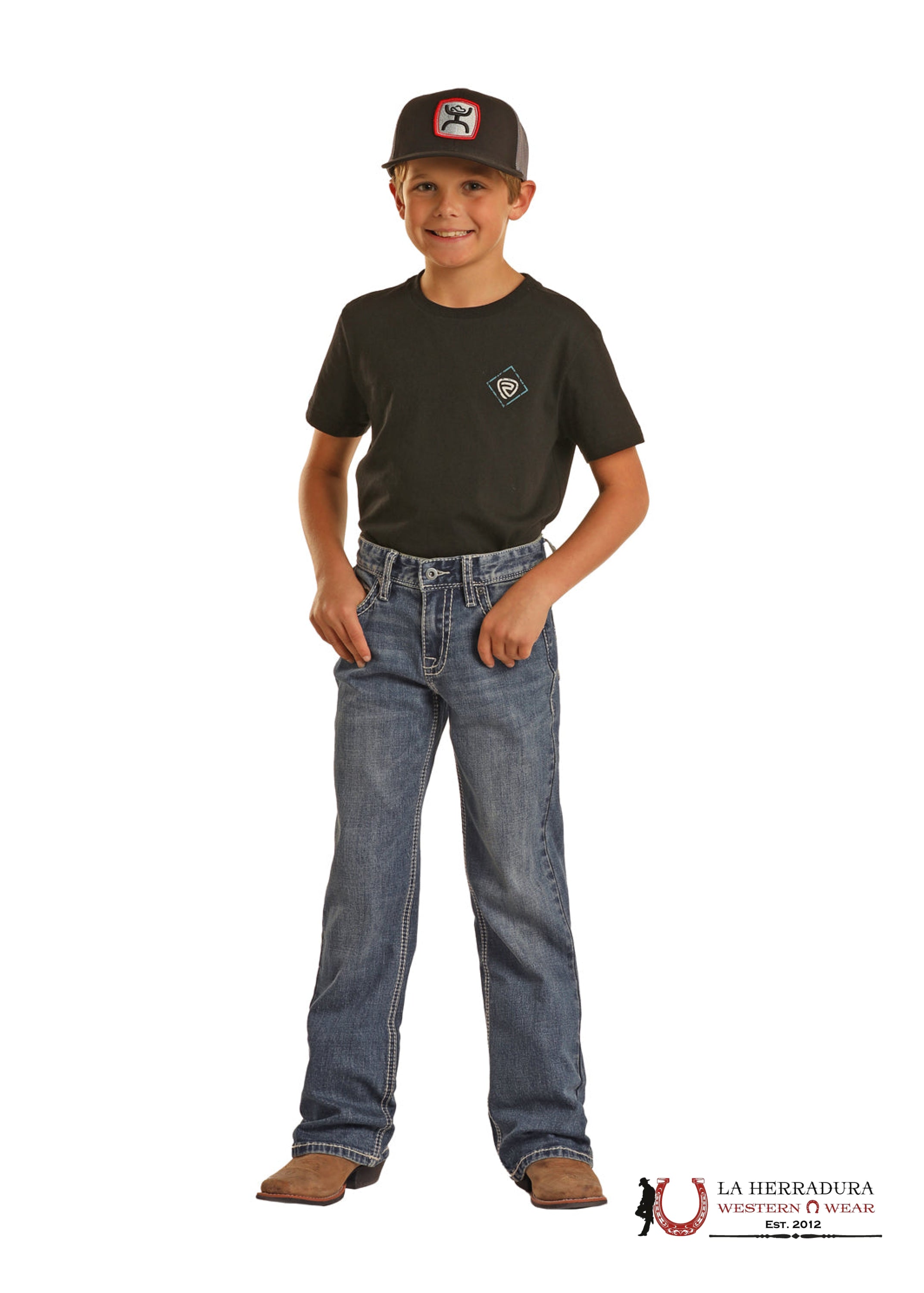 ROCK&ROLL JEANS BOYS MEDIUM WASH HOOEY ROPE STITCH REGULAR FIT/BOOTCUT HB0BD02564 NIÑOS