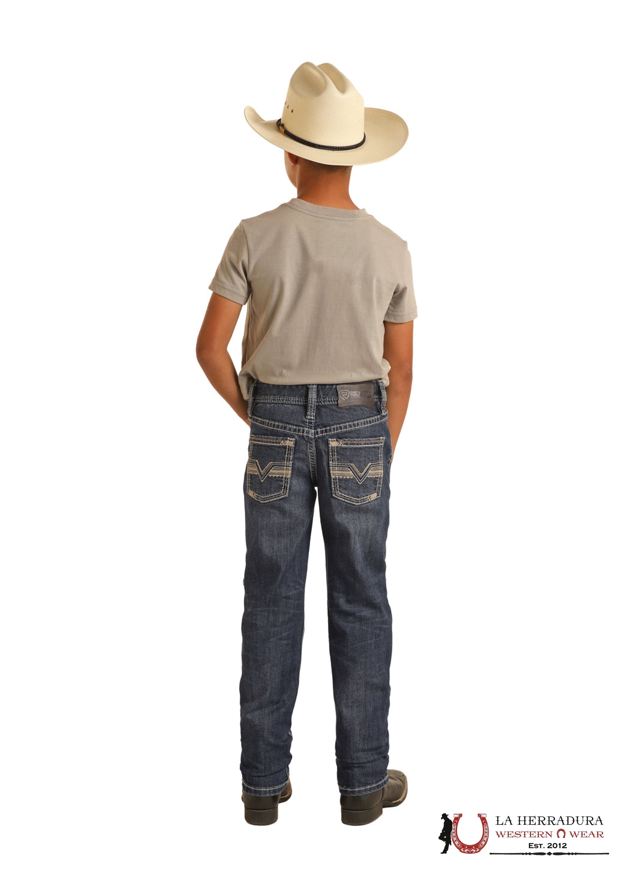 ROCK&ROLL JEANS BOYS SLIM FIT MEDIUM VINTAGE RAISED DENIM REVOLVER BB1RD03717 NIÑOS