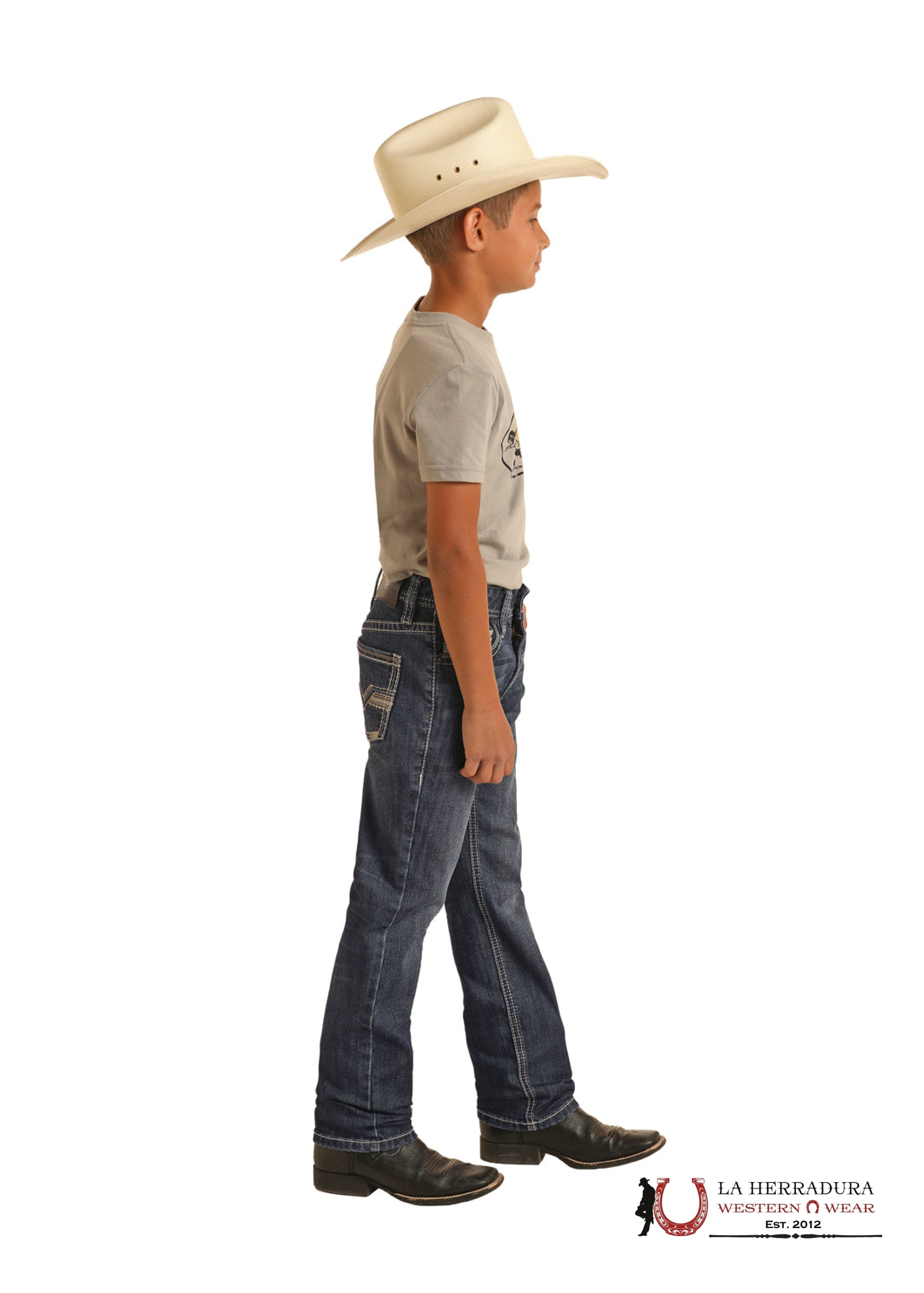 ROCK&ROLL JEANS BOYS SLIM FIT MEDIUM VINTAGE RAISED DENIM REVOLVER BB1RD03717 NIÑOS