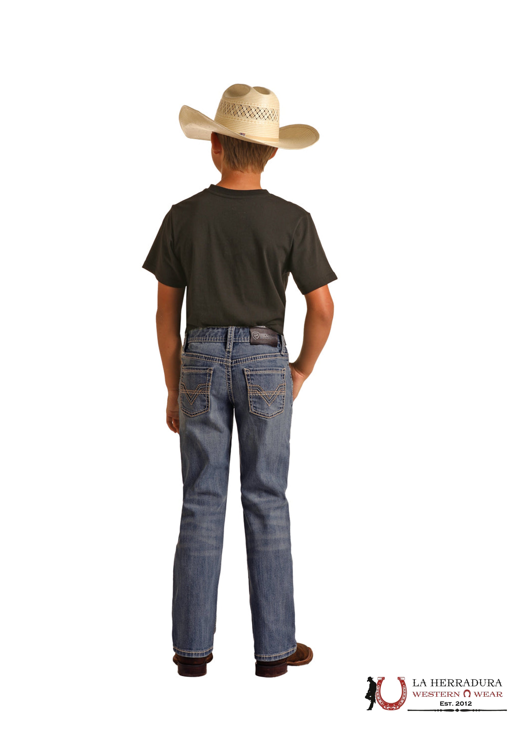 ROCK&ROLL JEANS KIDS BB GUN MEDIUM VINTAGE LADDER&RAISED DENIM REGULAR FIT/BOOTCUT RRBD0BR145 NIÑOS