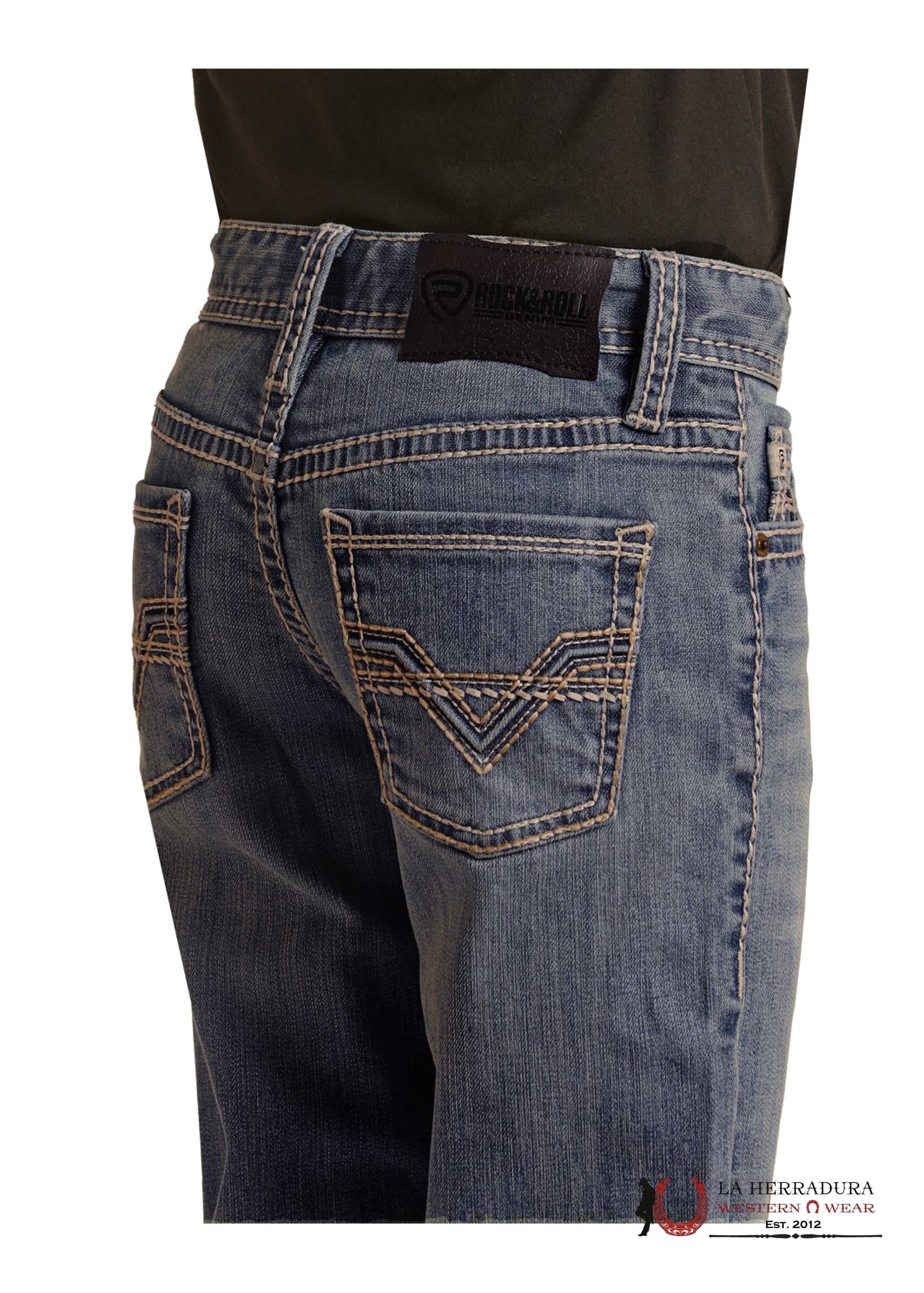 ROCK&ROLL JEANS KIDS BB GUN MEDIUM VINTAGE LADDER&RAISED DENIM REGULAR FIT/BOOTCUT RRBD0BR145 NIÑOS