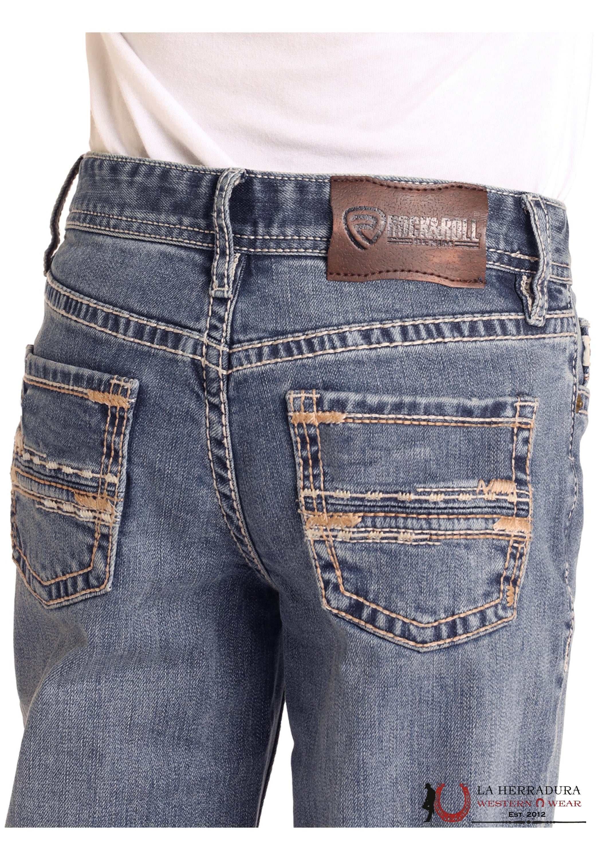 ROCK&ROLL JEANS KIDS BB GUN MEDIUM VINTAGE STRAIGHT EMB REGULAR FIT/BOOTCUT BB0BD04814 NIÑOS