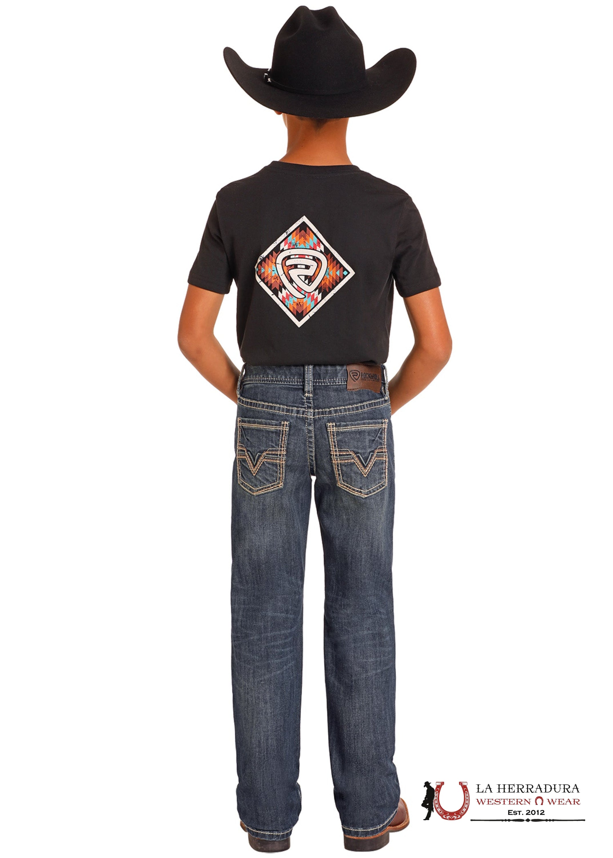 ROCK&ROLL JEANS KIDS BB GUN MEDIUM VINTAGE TWO TONE EMB REGULAR FIT/BOOTCUT BB0BD04813 NIÑOS