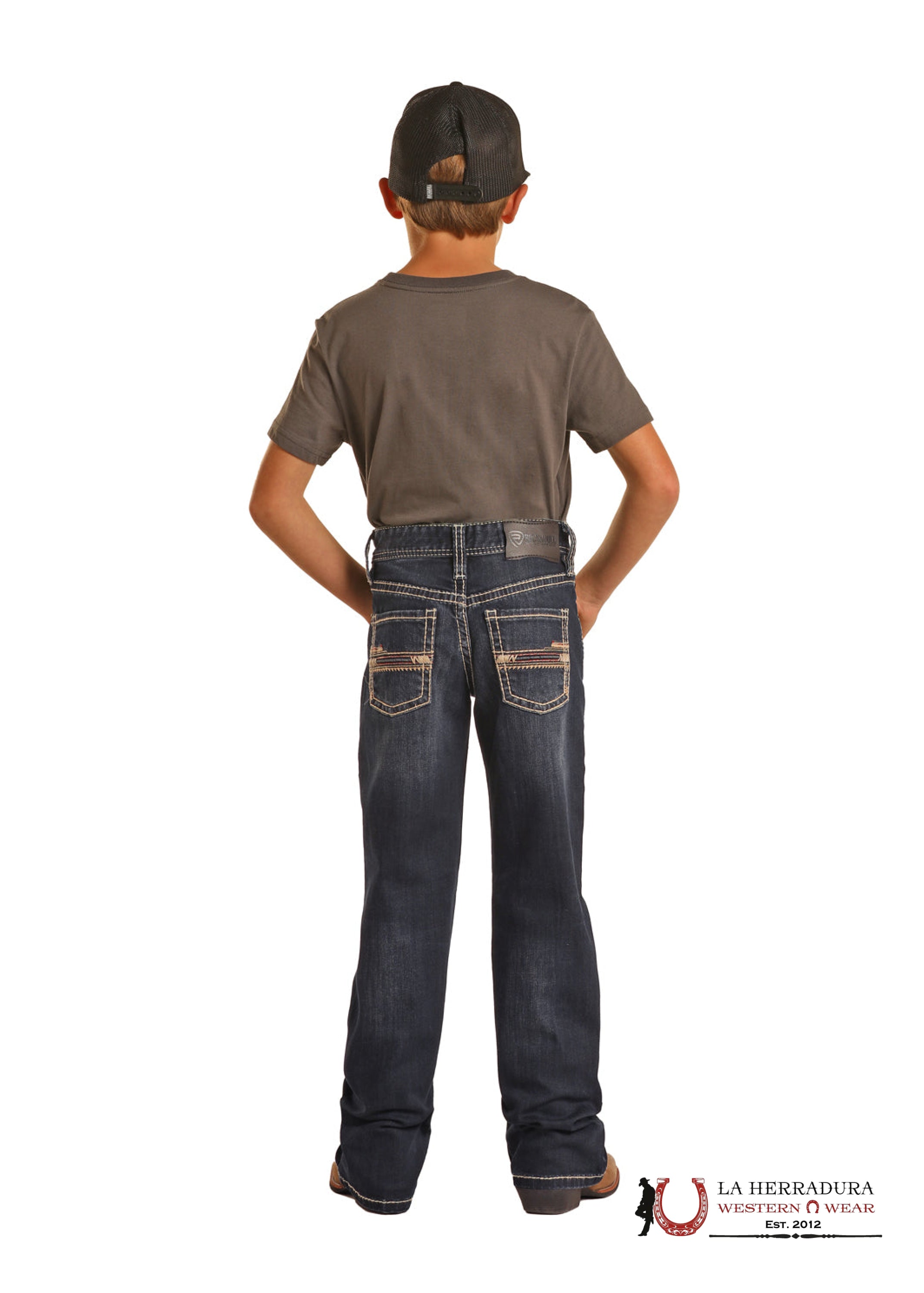 ROCK&ROLL JEANS KIDS BB GUN STRAIGHT RAISED DENIM DARK VINTAGE REGULAR FIT/BOOTCUT BB0BD02485 NIÑOS