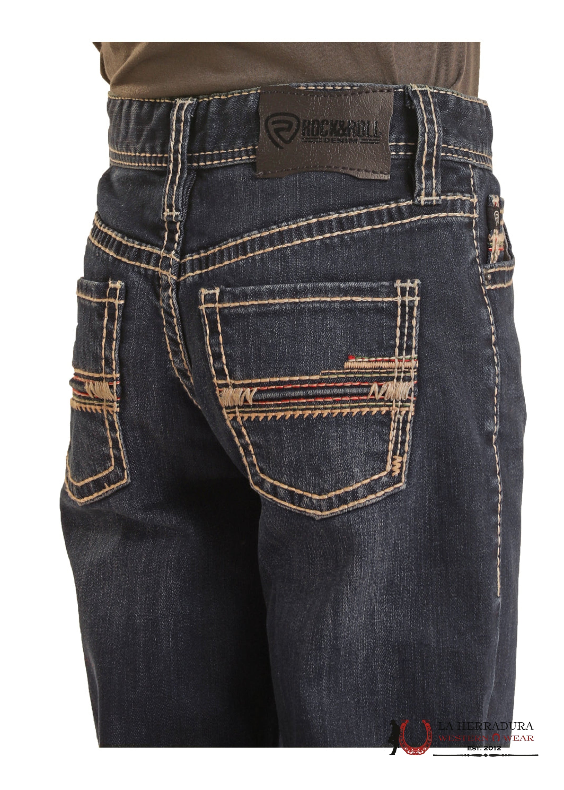 ROCK&ROLL JEANS KIDS BB GUN STRAIGHT RAISED DENIM DARK VINTAGE REGULAR FIT/BOOTCUT BB0BD02485 NIÑOS