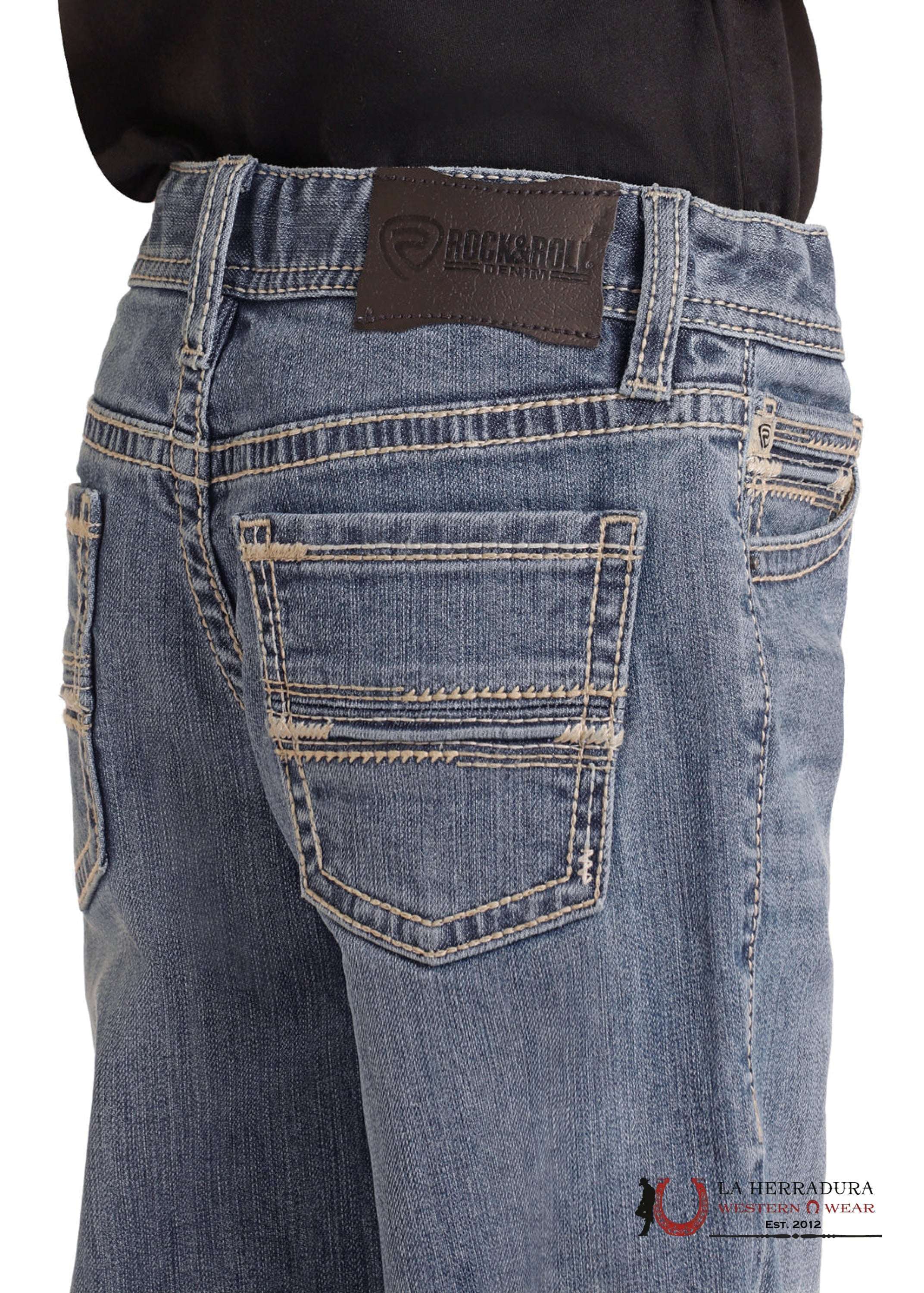 ROCK&ROLL JEANS KIDS MEDIUM VINTAGE TWO TONE REGULAR FIT/BOOTCUT BB0BD06220 NIÑOS