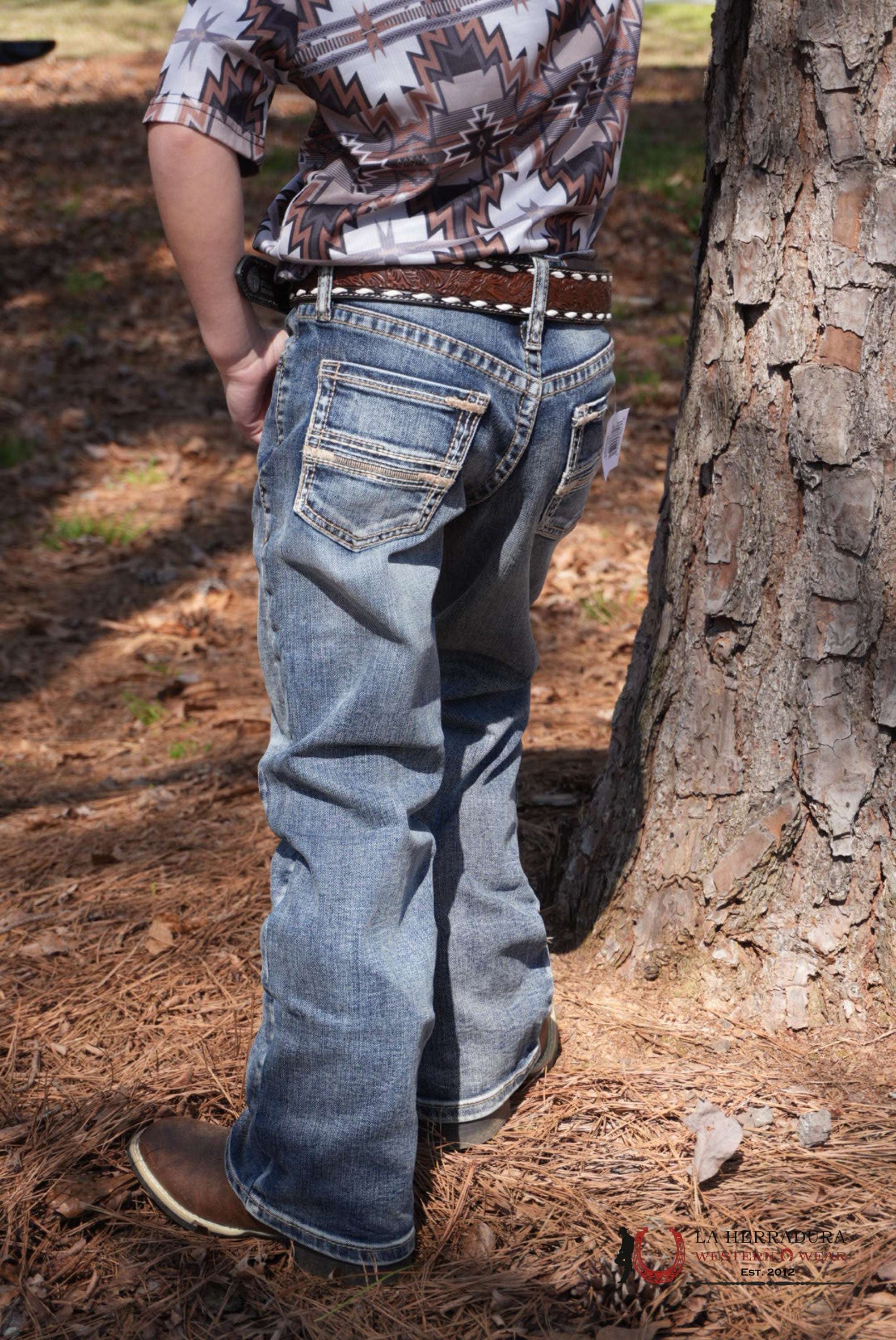 ROCK&ROLL JEANS KIDS ROPE STITCH EMB MEDIUM VINTAGE REGULAR FIT BOOTCUT - 5592 NIÑOS