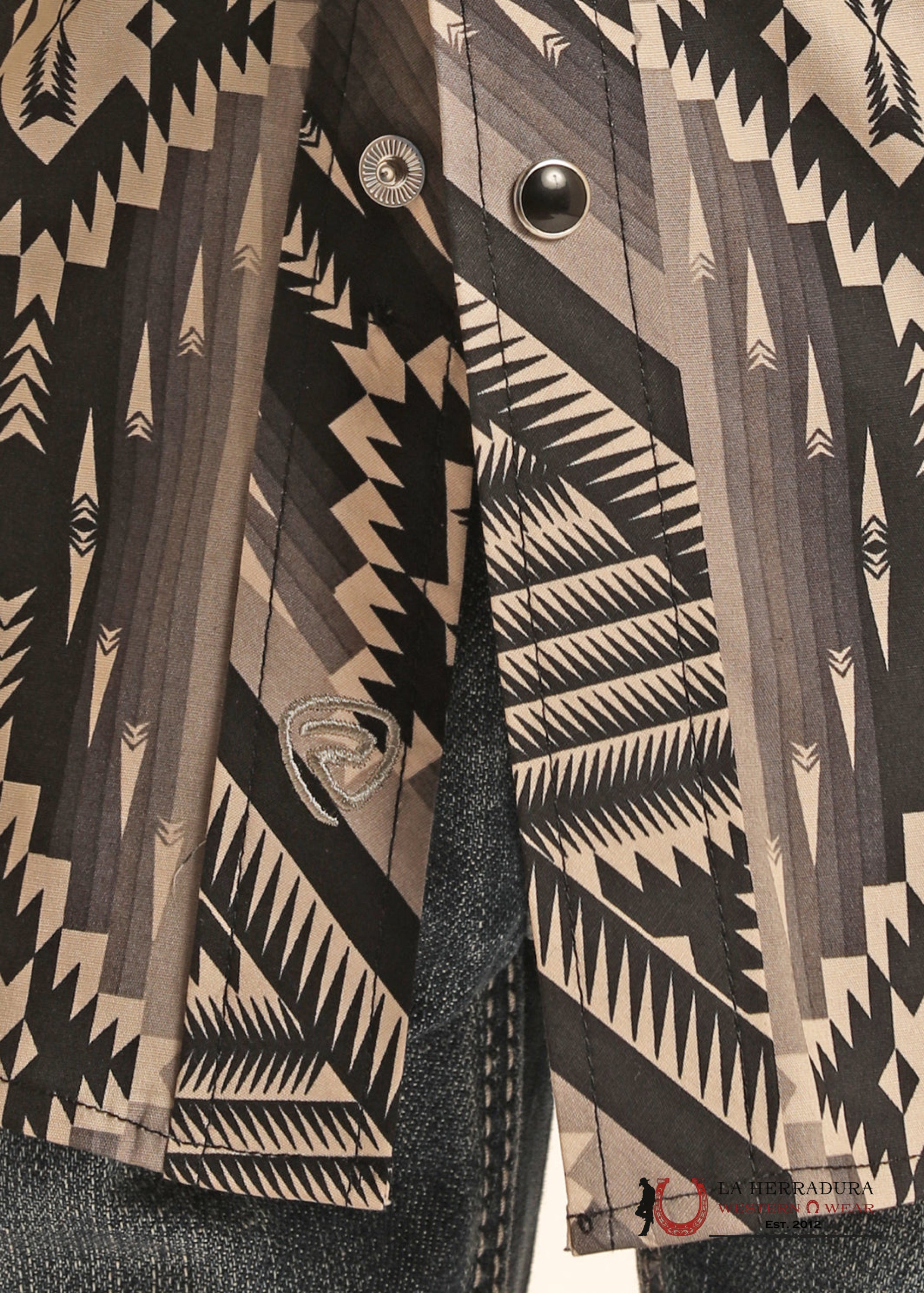 ROCK&ROLL KIDS -BOYS BLACK LS 2PKT AZTEC SNAP BBN2S02166 NIÑOS