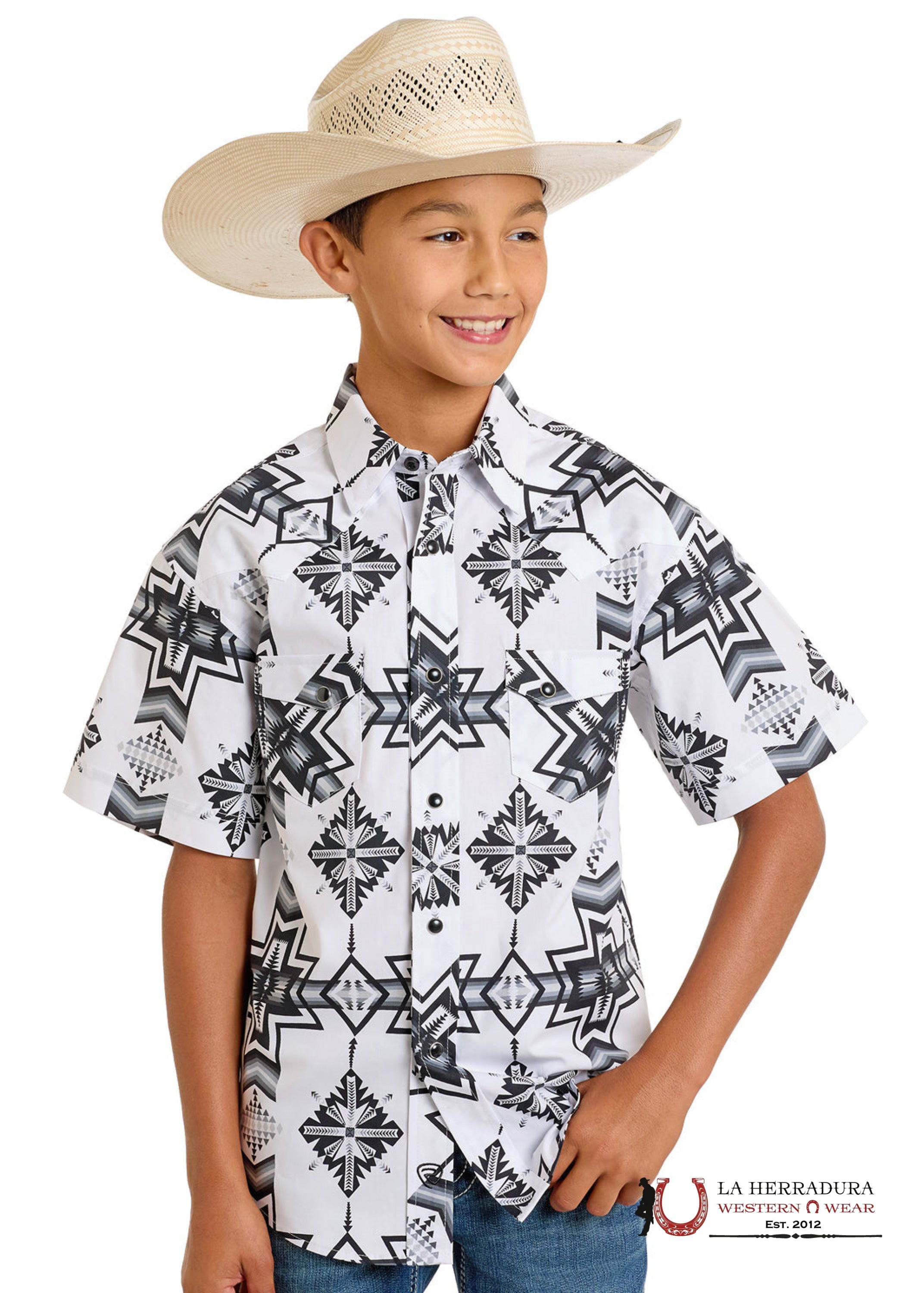 Rock&roll bright turquoise short Sleeve Shirt Boys - BBN3S06477 NIÑOS