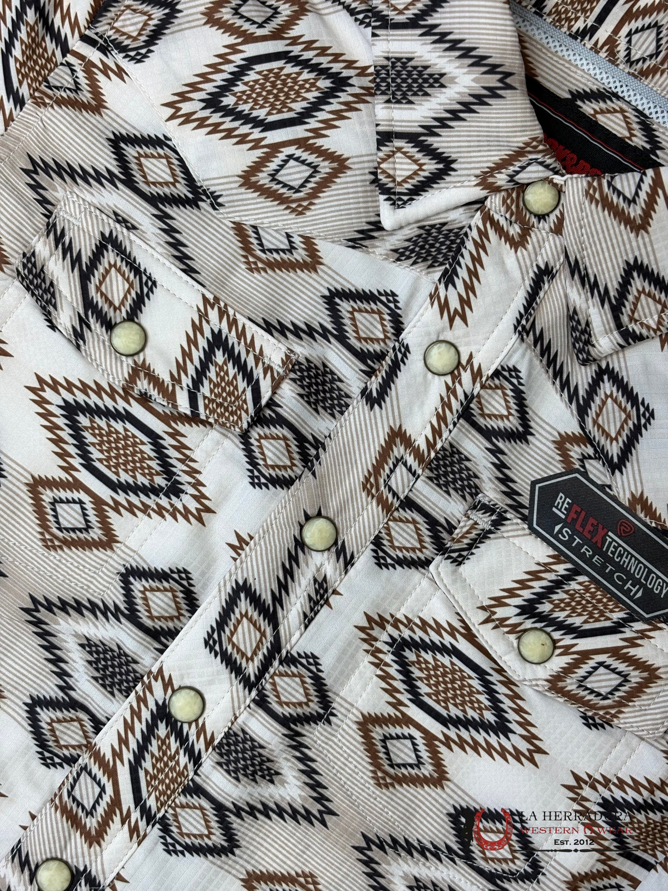 ROCK&ROLL NATURAL AZTEC PRINT SHORT SLEEVE SHIRT BOYS NIÑOS