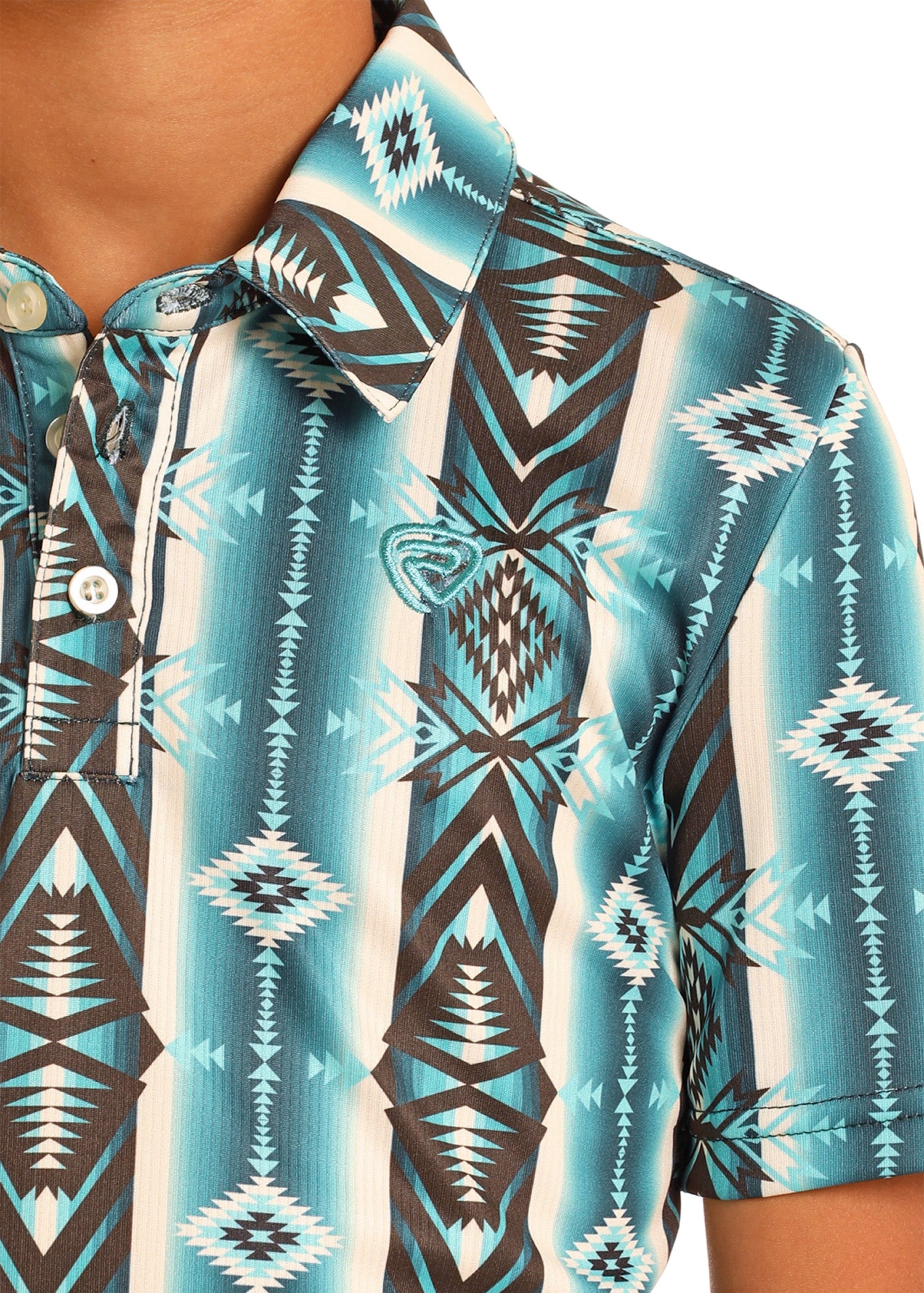 ROCK&ROLL KIDS -BOYS TEAL RR POLO BB51T05026 NIÑOS