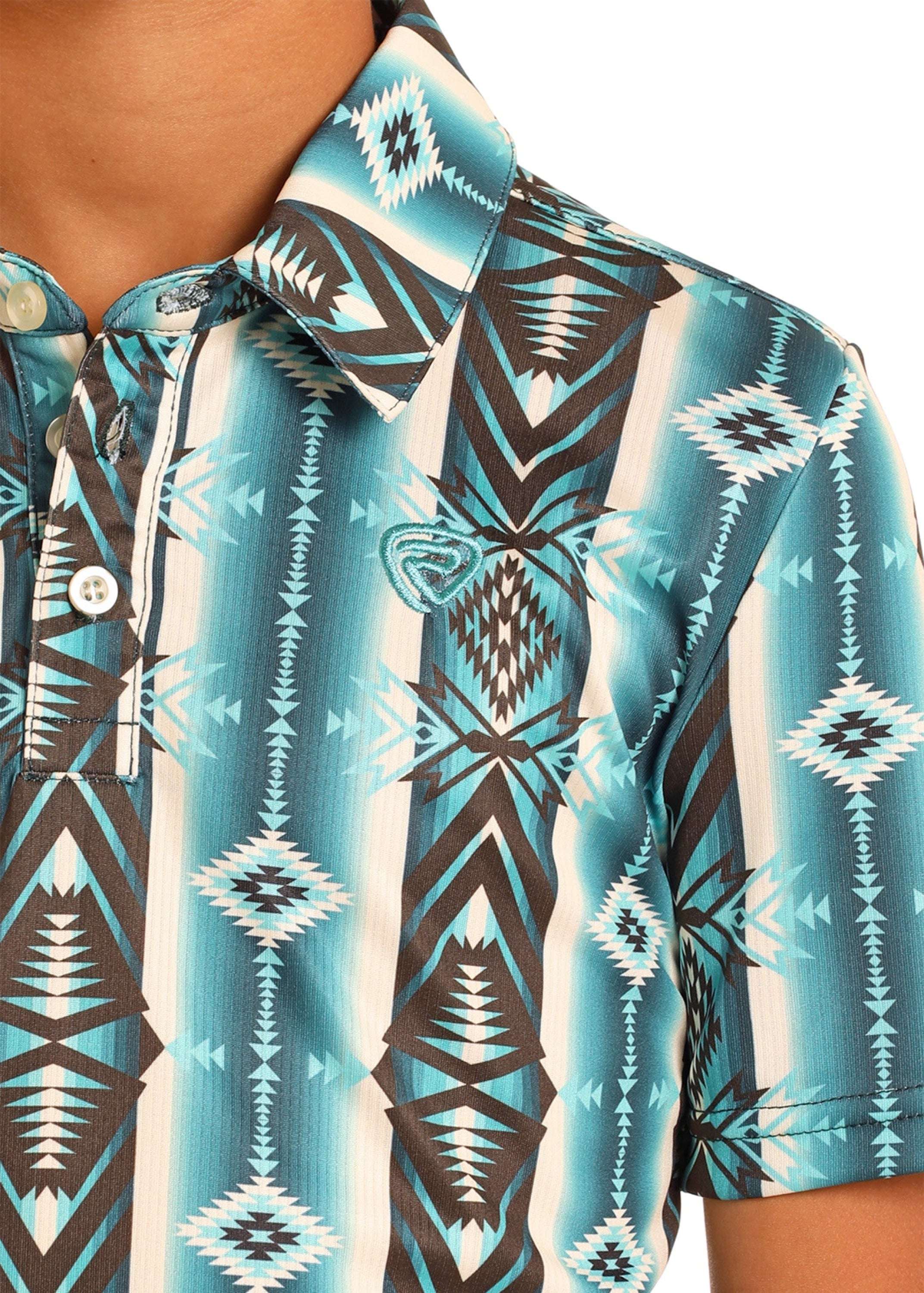 ROCK&ROLL KIDS -BOYS TEAL RR POLO BB51T05026 NIÑOS