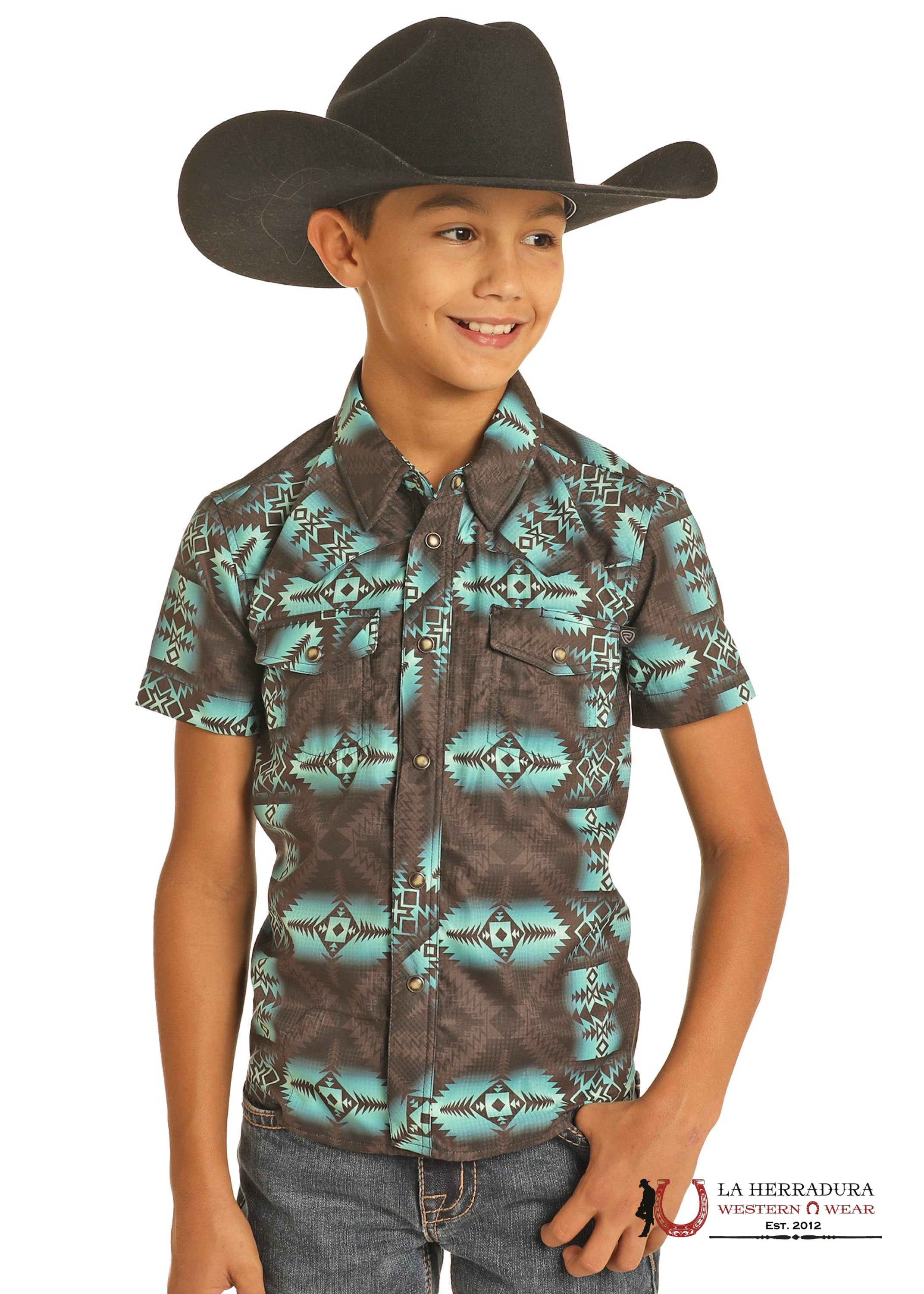 ROCK&ROLL KIDS -BOYS TEAL RR TEK SS BBN3S04808 NIÑOS