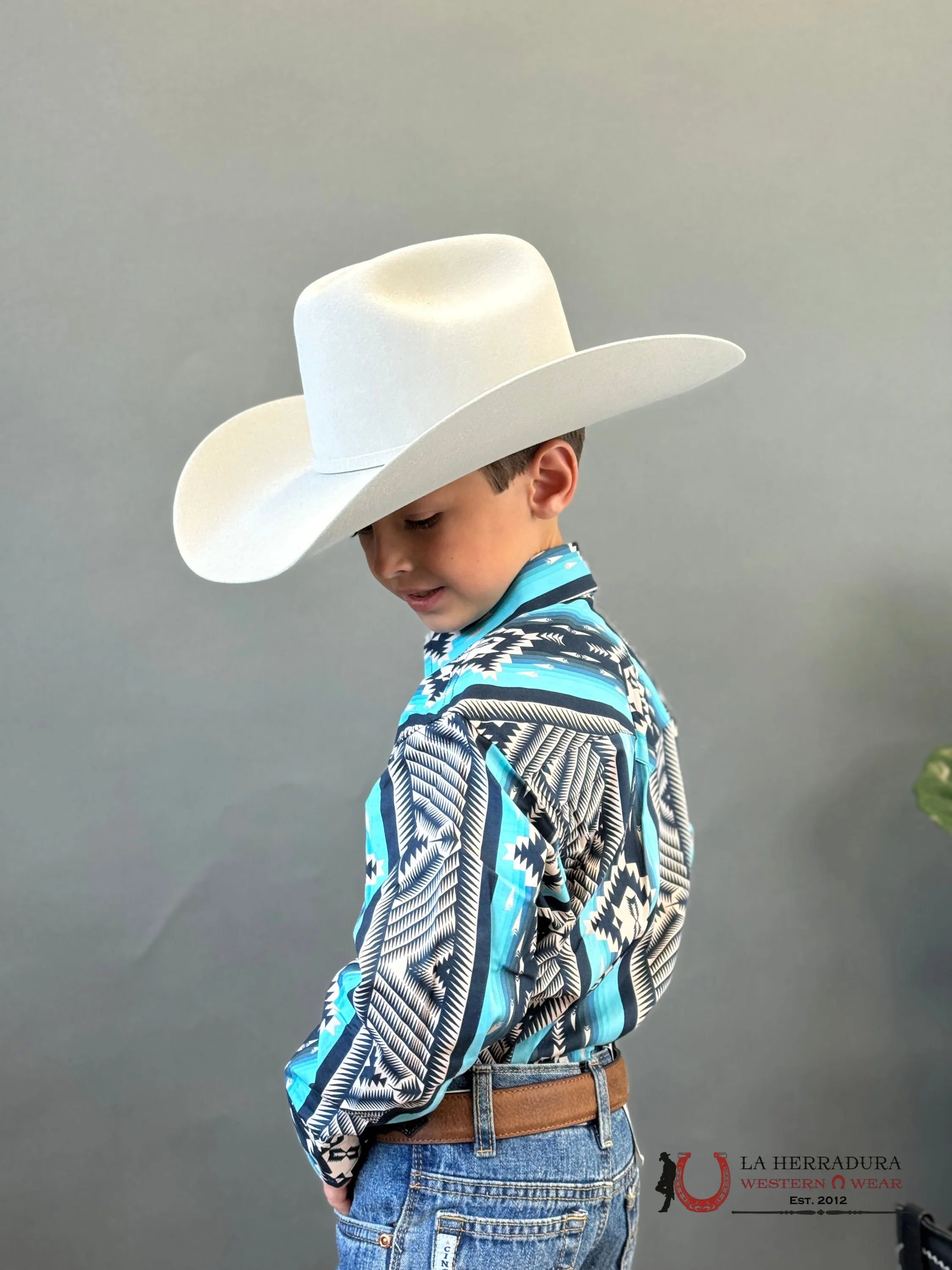 Rock&Roll Aztec Shirt Blue/Black Niños