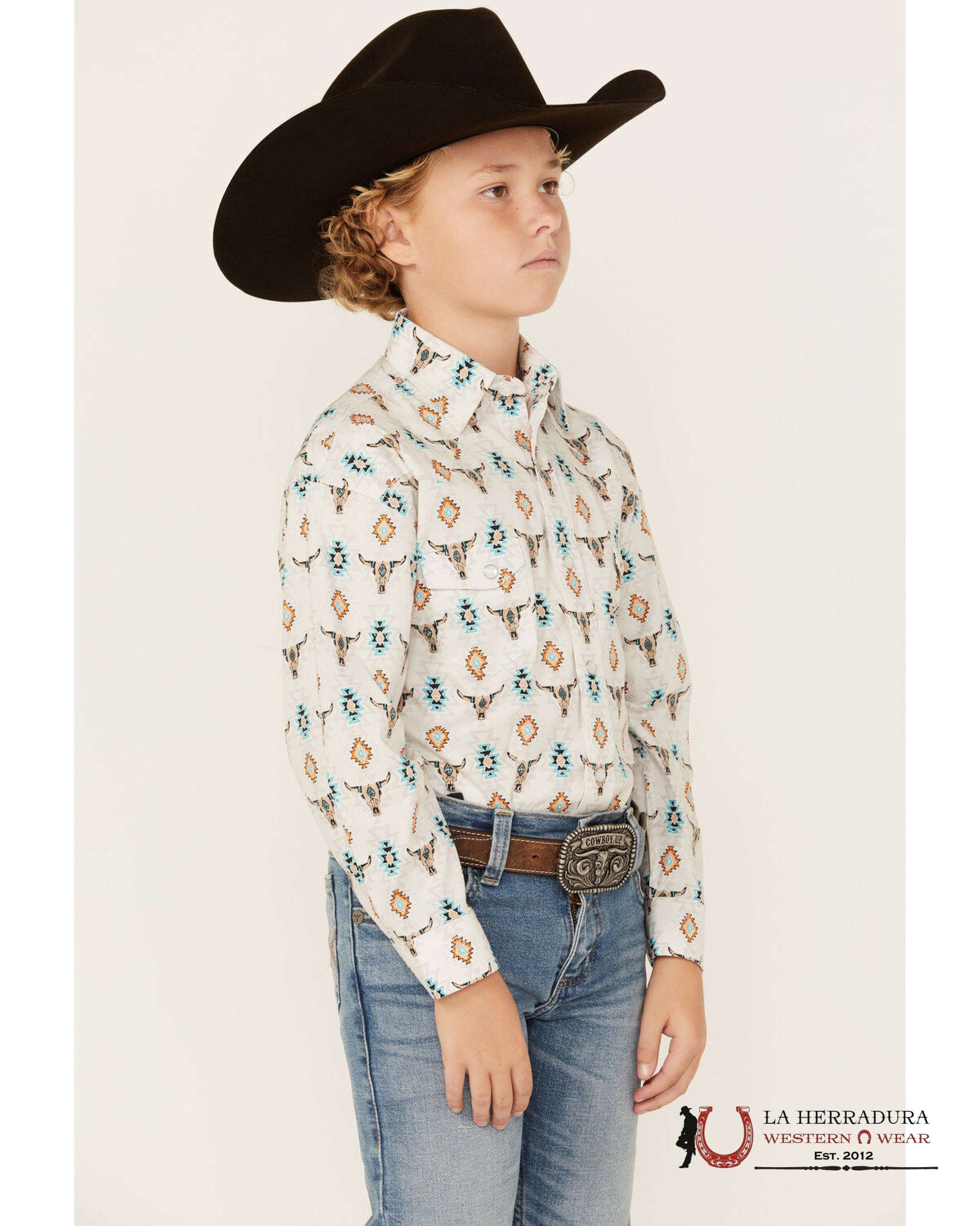 ROCK&ROLL KIDS -BOYS TURQUOISE LS 2PKT CONV. DALE WOVEN SNAP BBN2S02533 NIÑOS