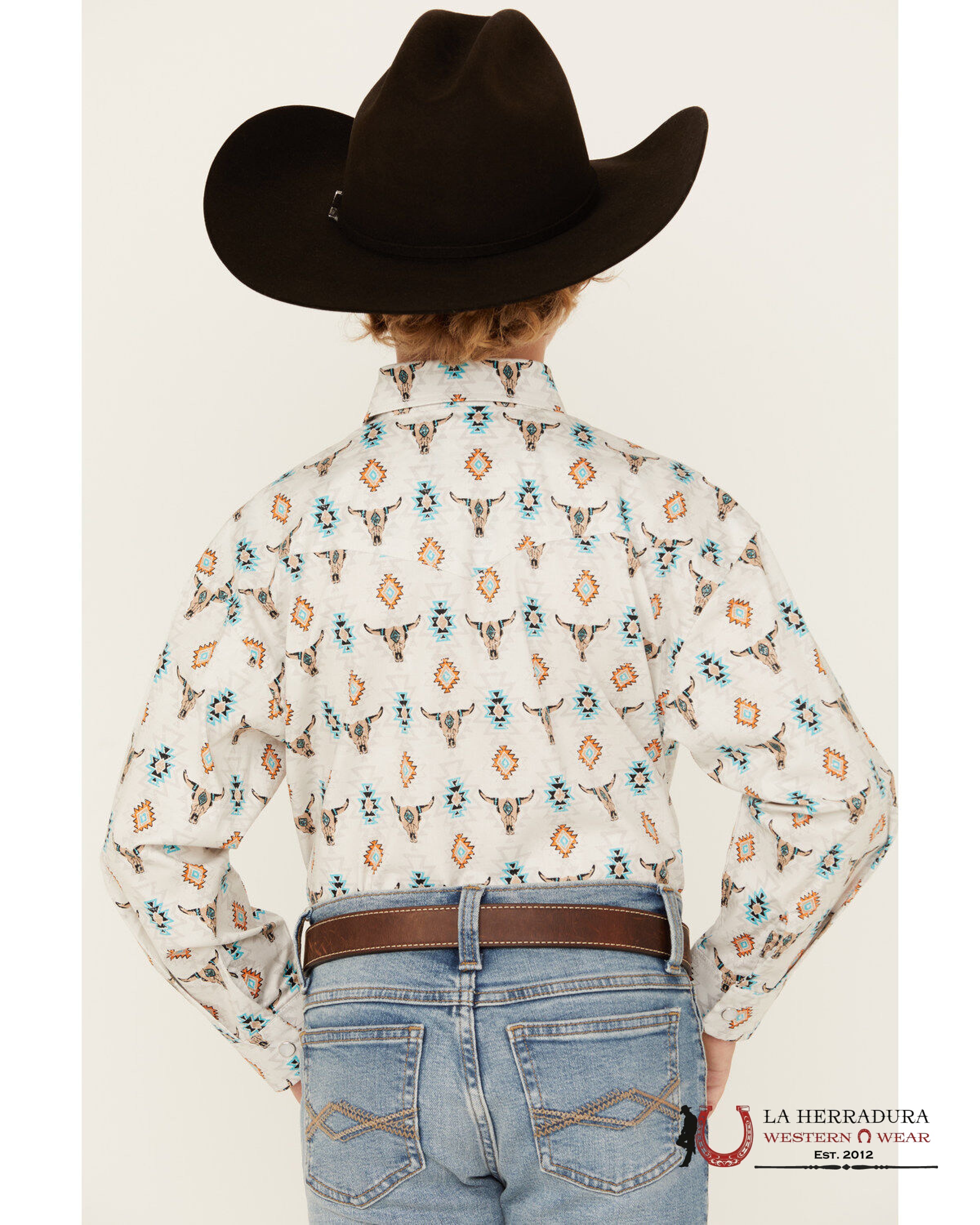 ROCK&ROLL KIDS -BOYS TURQUOISE LS 2PKT CONV. DALE WOVEN SNAP BBN2S02533 NIÑOS