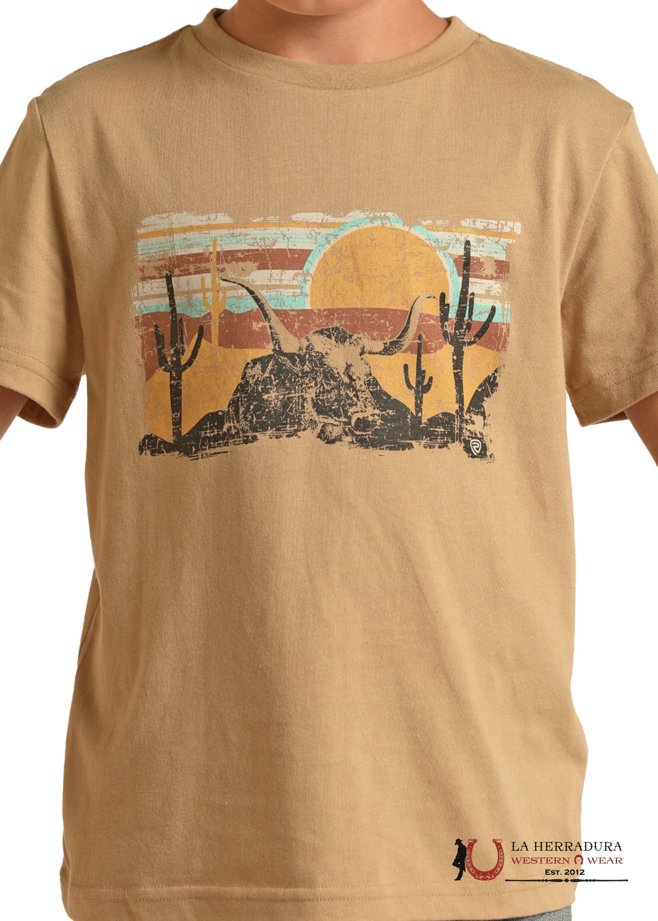 ROCK&ROLL KIDS TSHIRT -BOYS TAUPE RR GRAPHIC TEE SS RRBT21R12J NIÑOS