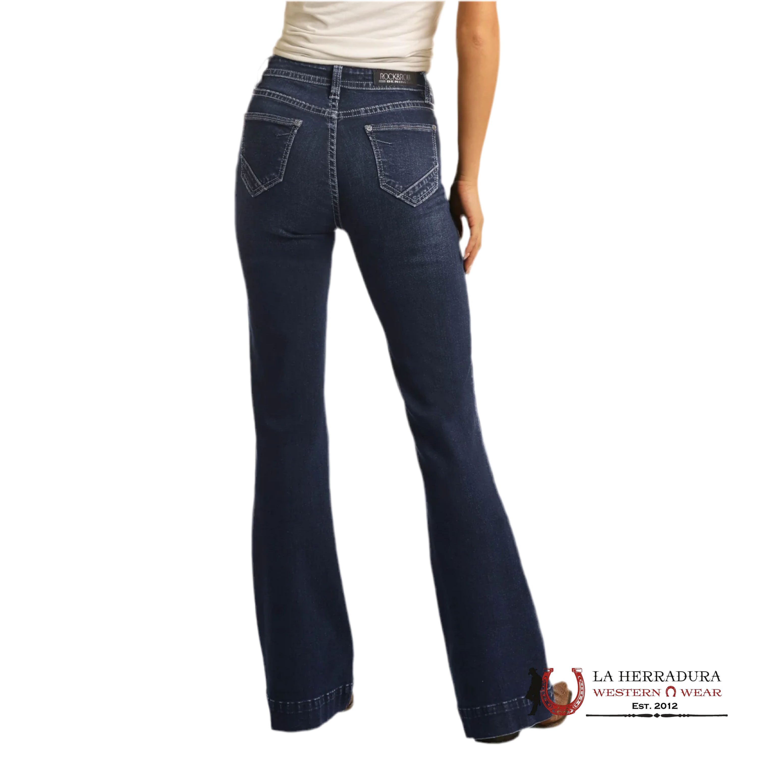 Rock&Roll Light Navy Juniors High Rise Trouser Jeans Women