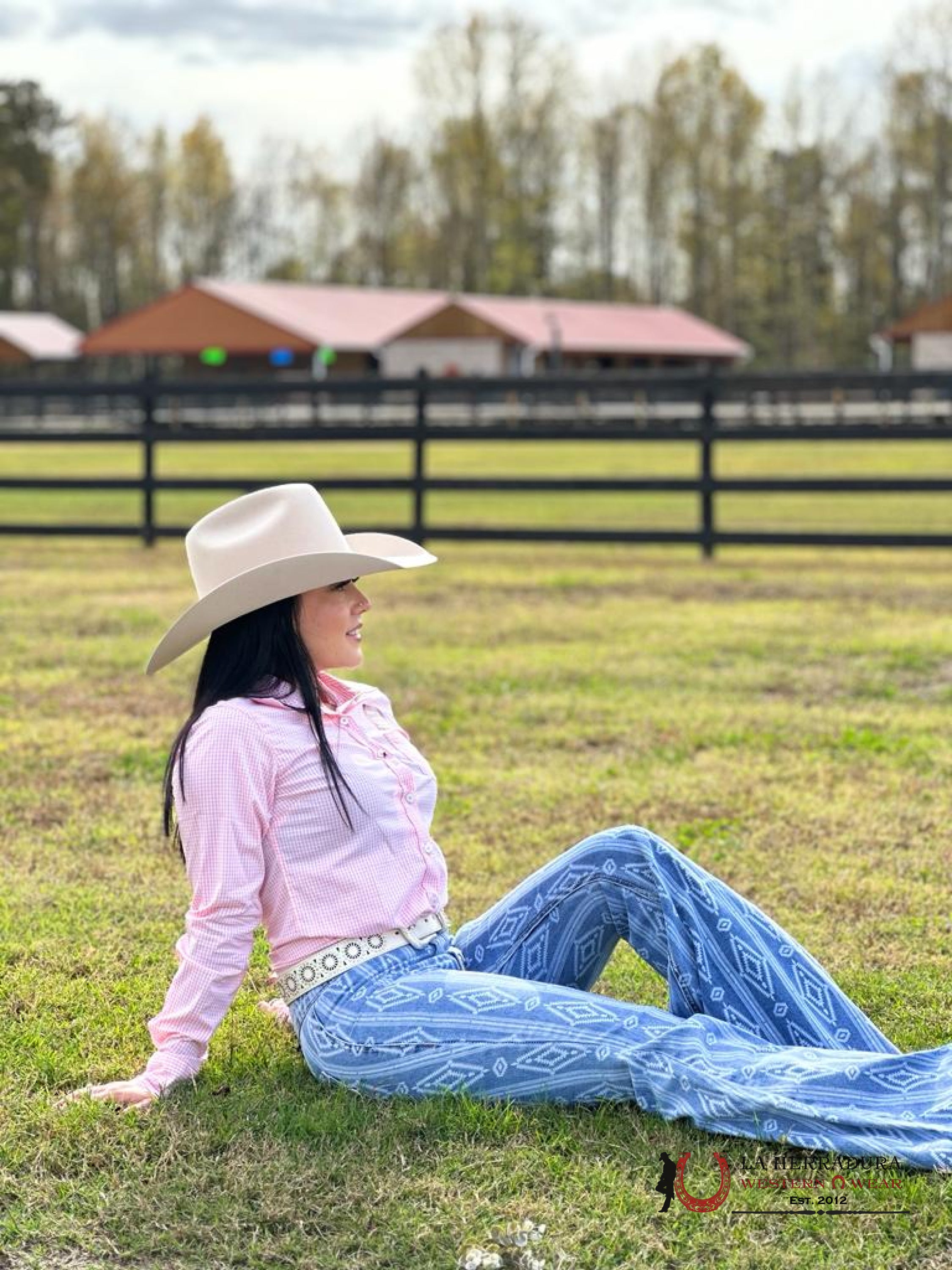 Rock&Roll Light Blue Aztec Flare Jeans Jeans Women