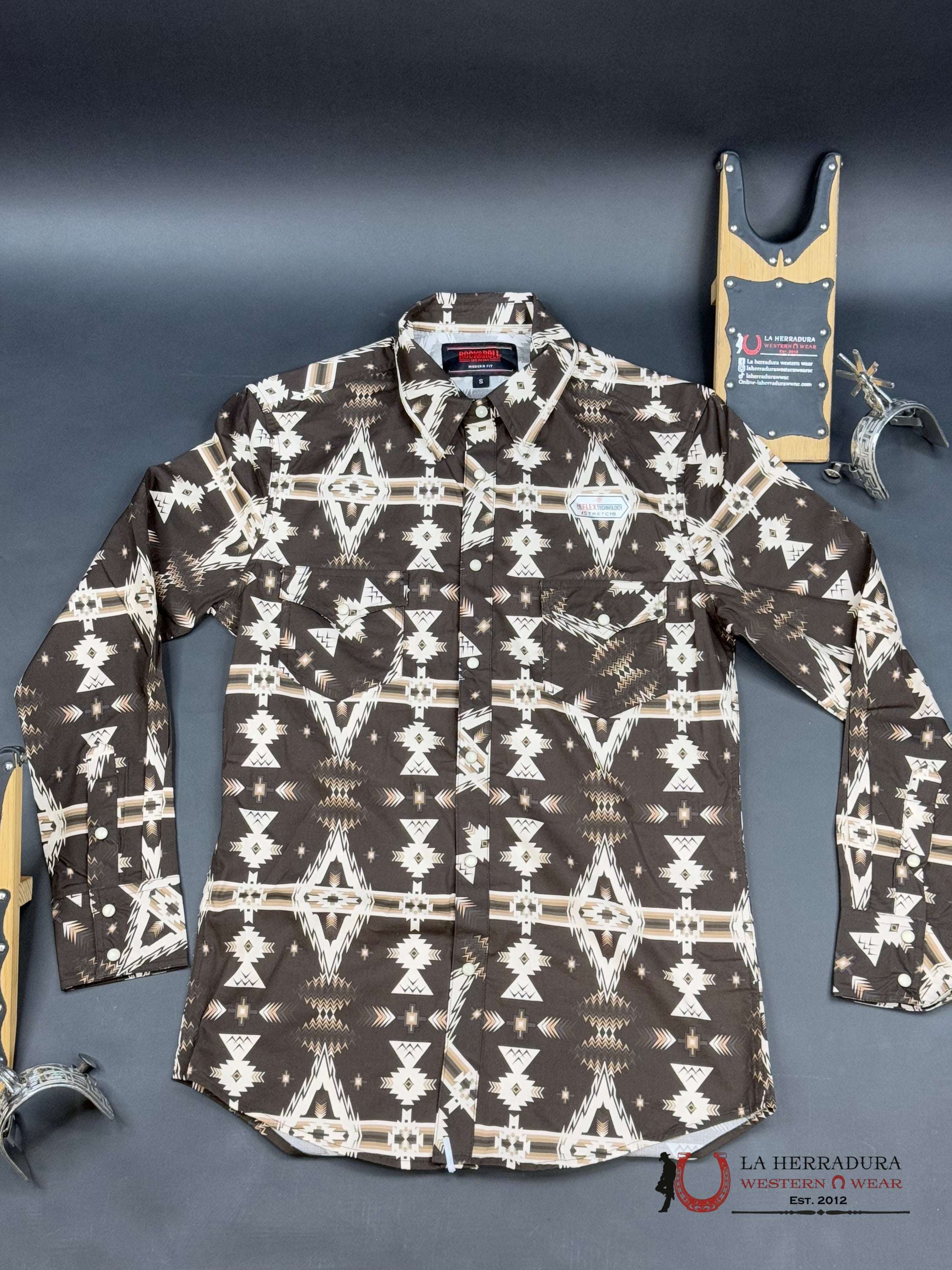Rock&Roll Long Sleeve Dark Brown Ropa Hombres