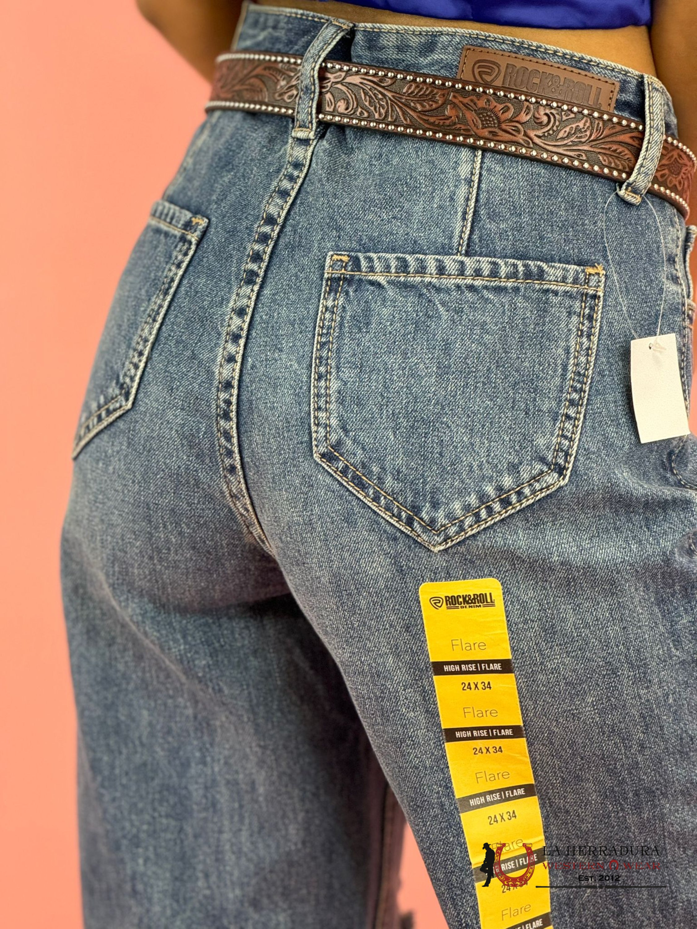 Rock&Roll Medium Vintage Inside Insert Relaxed Flare Jeans Women