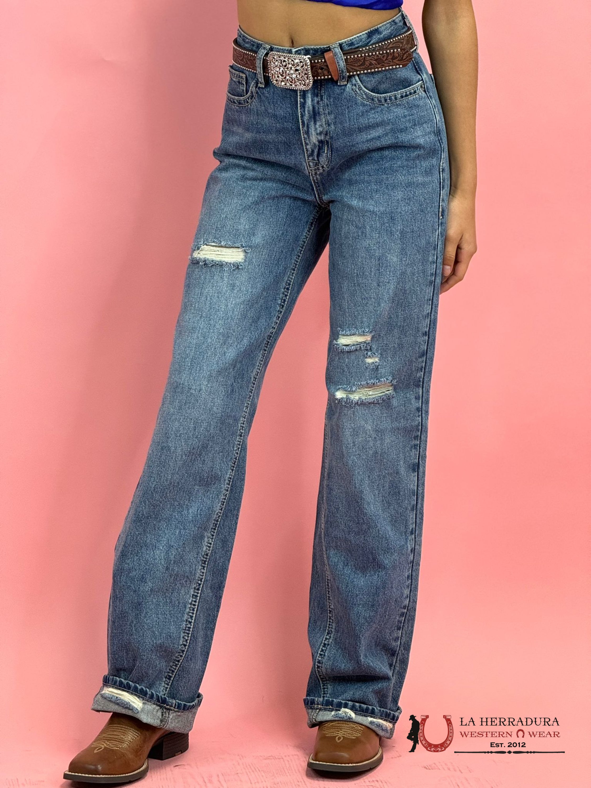 Rock&Roll Medium Vintage Inside Insert Relaxed Flare Jeans Women