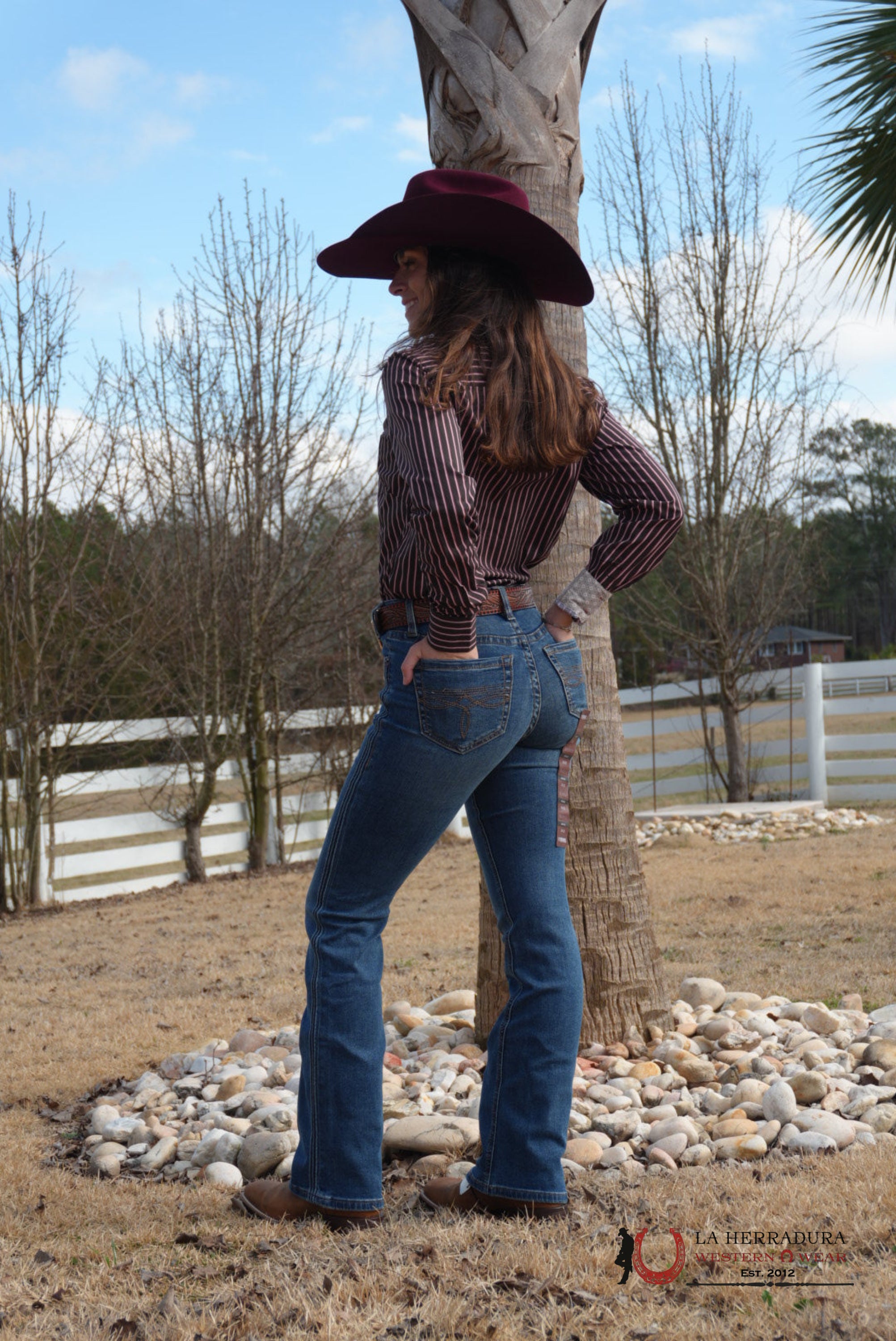 ROCK&ROLL DARK WASH MID RISE TROUSER ROCK&ROLL JEANS WOMEN