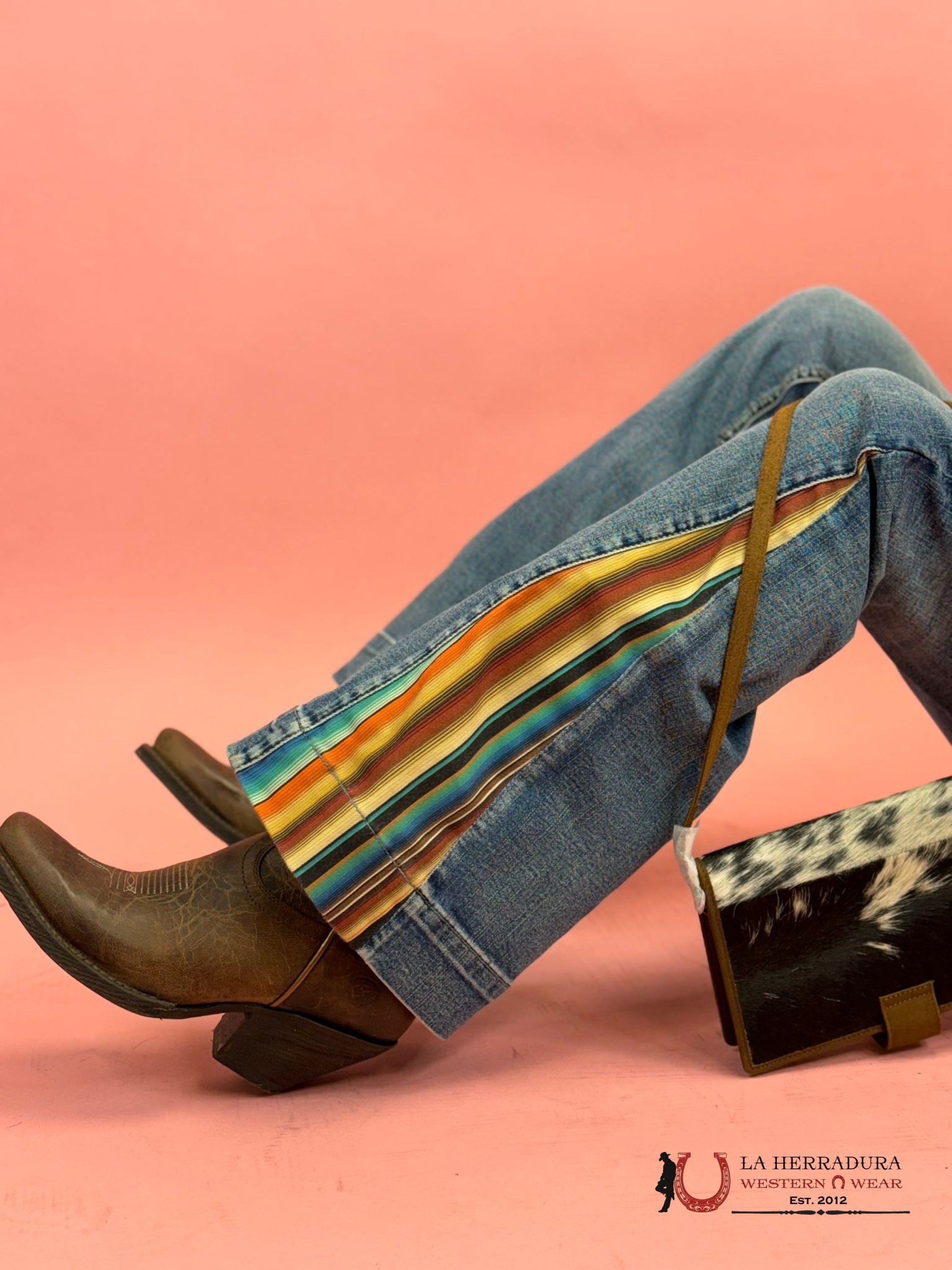 Rock&Roll Medium Wash Raised Denim High Rise Trouser Jeans Women