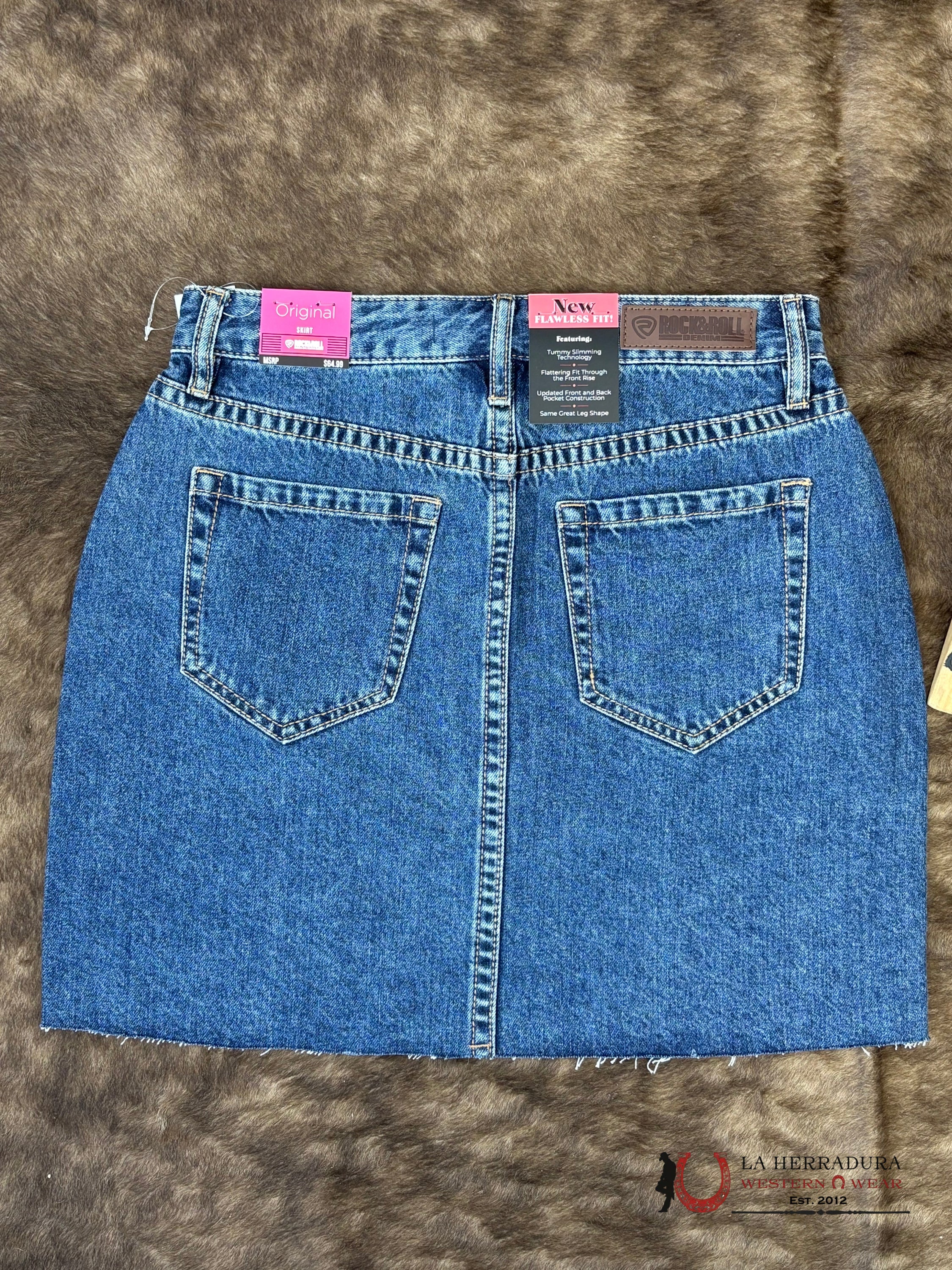 Rock&Roll Medium Wash Studded Skirt Women ROPA MUJERES