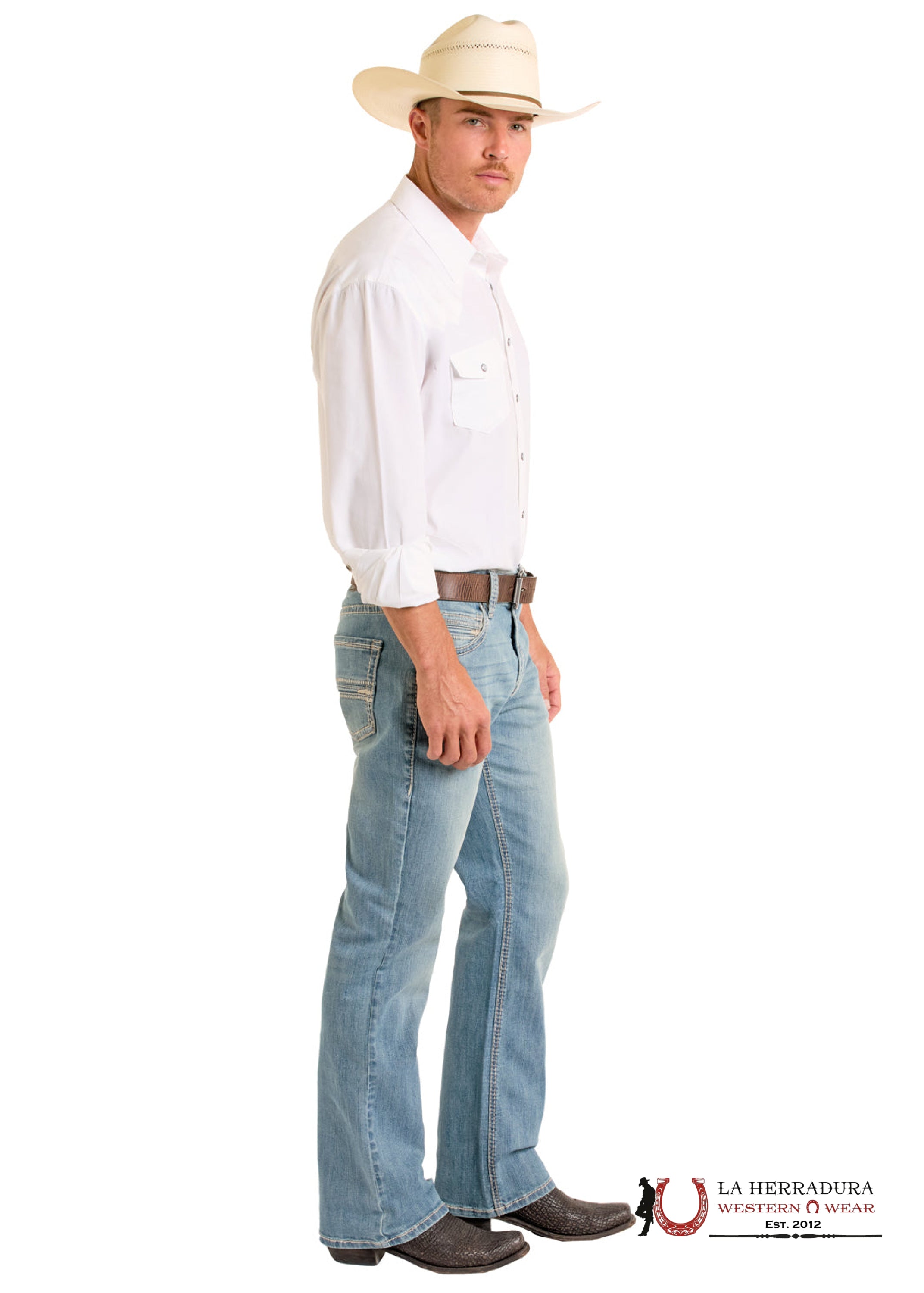 ROCK&ROLL MEN JEANS MEDIUM VINTAGE DOT EMB DB BOOT BM0DD06687 ROPA HOMBRES