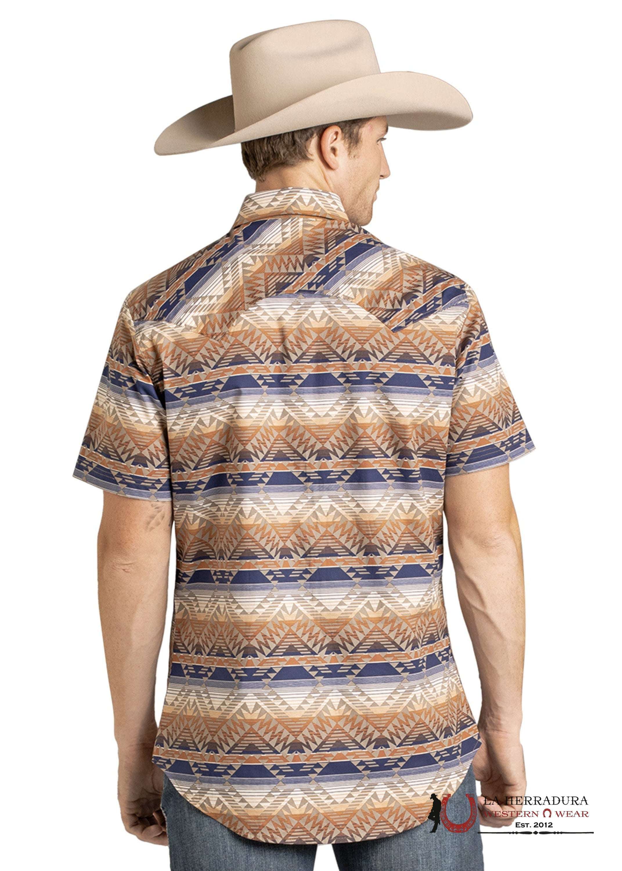 ROCK&ROLL MENS AZTEC PRINT SHORT SLEEVE SHIRTS BMN3S07140 ROPA HOMBRES