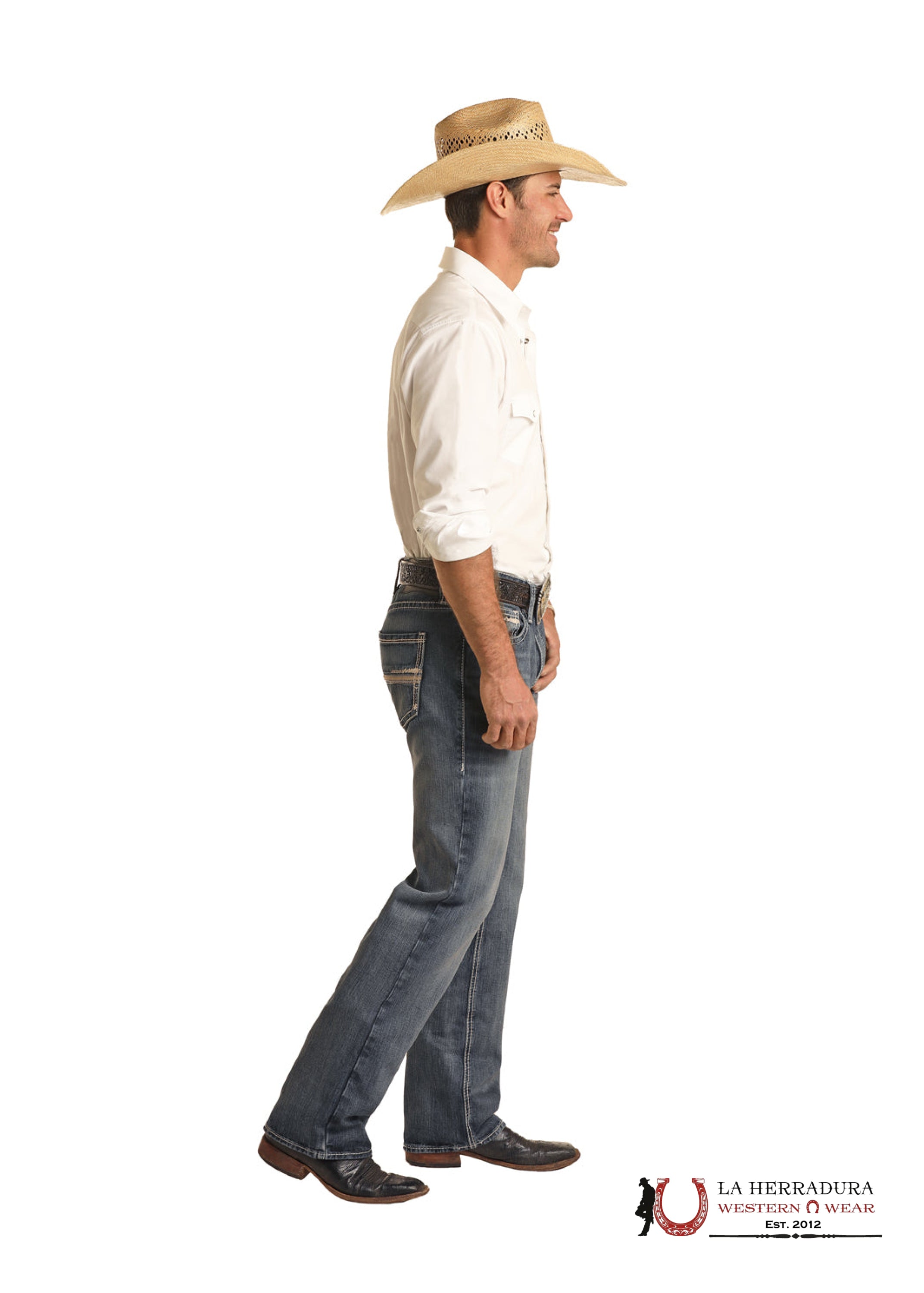 ROCK&ROLL MENS MEDIJM VINTAGE PISTOL STRAIGH REGULAR STRAIGHT BOOT CUT JEANS BM1PD04253 ROPA HOMBRES