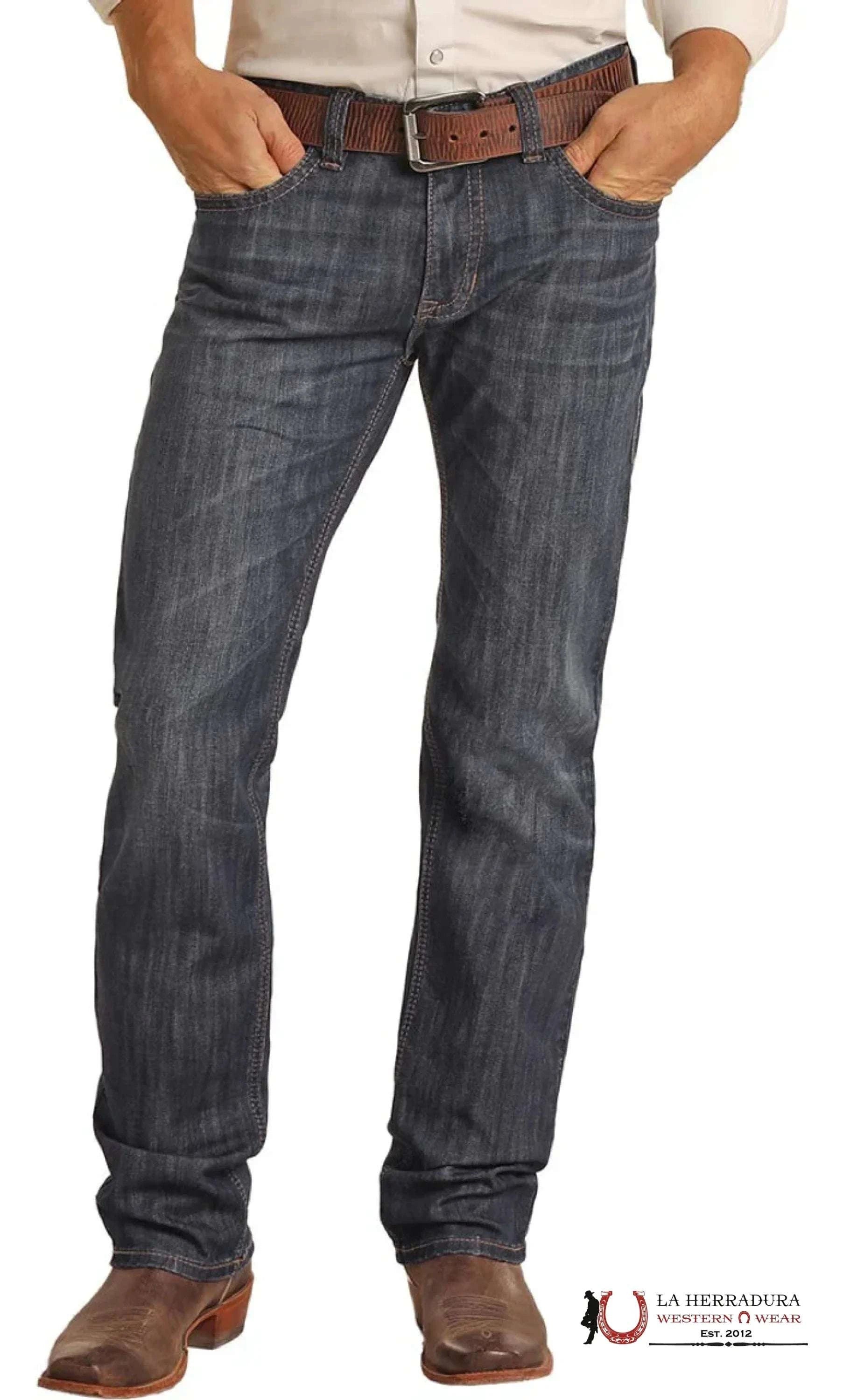 ROCK&ROLL MENS REVOLVER STRAIGHT SLIM BOOT CUT JEANS RRMD1RR0LJ ROPA HOMBRES