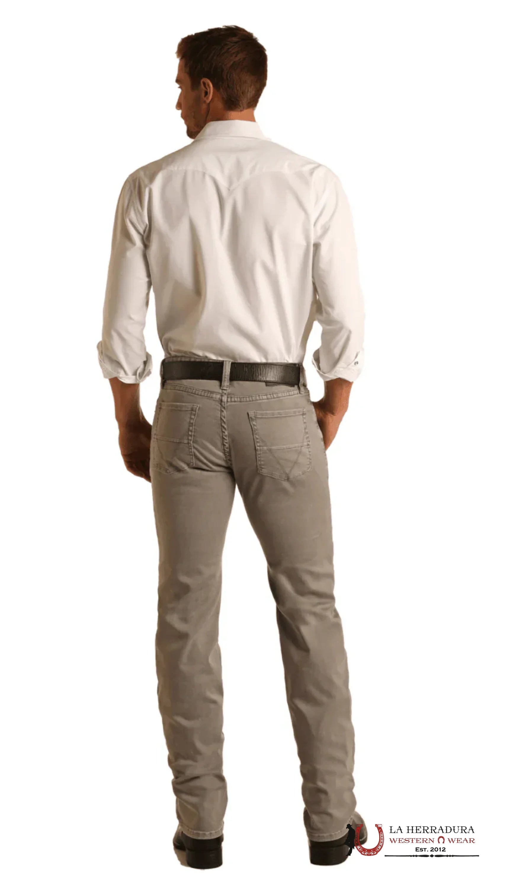 ROCK&ROLL MENS REVOLVER STRAIGHT SLIM GREY REGLEX BOOT CUT JEANS M1R3590 ROPA HOMBRES