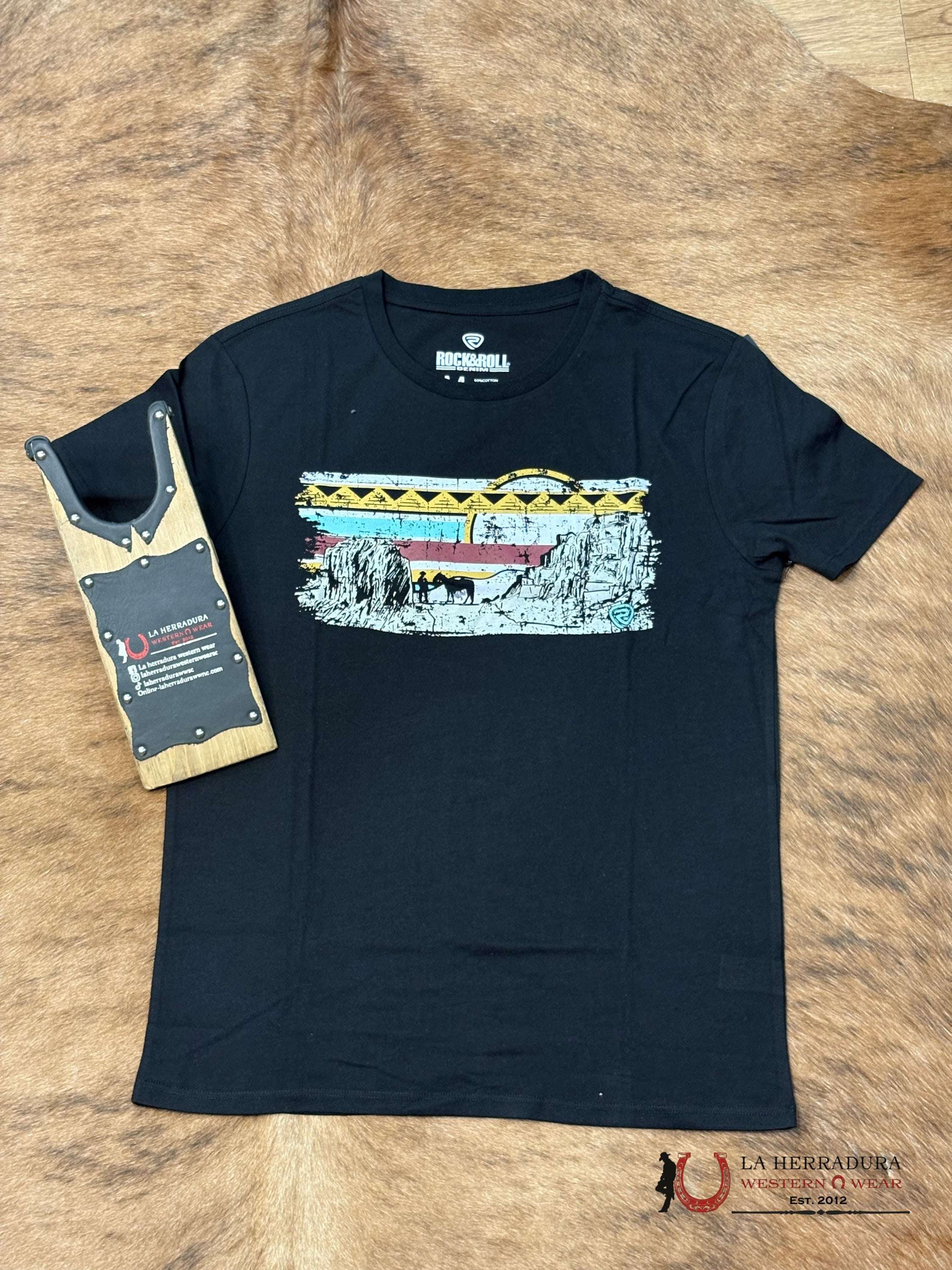 ROCK&ROLL MENS TSHIRT BLACK GRAPHIC TEE p9 3085 ROPA HOMBRES