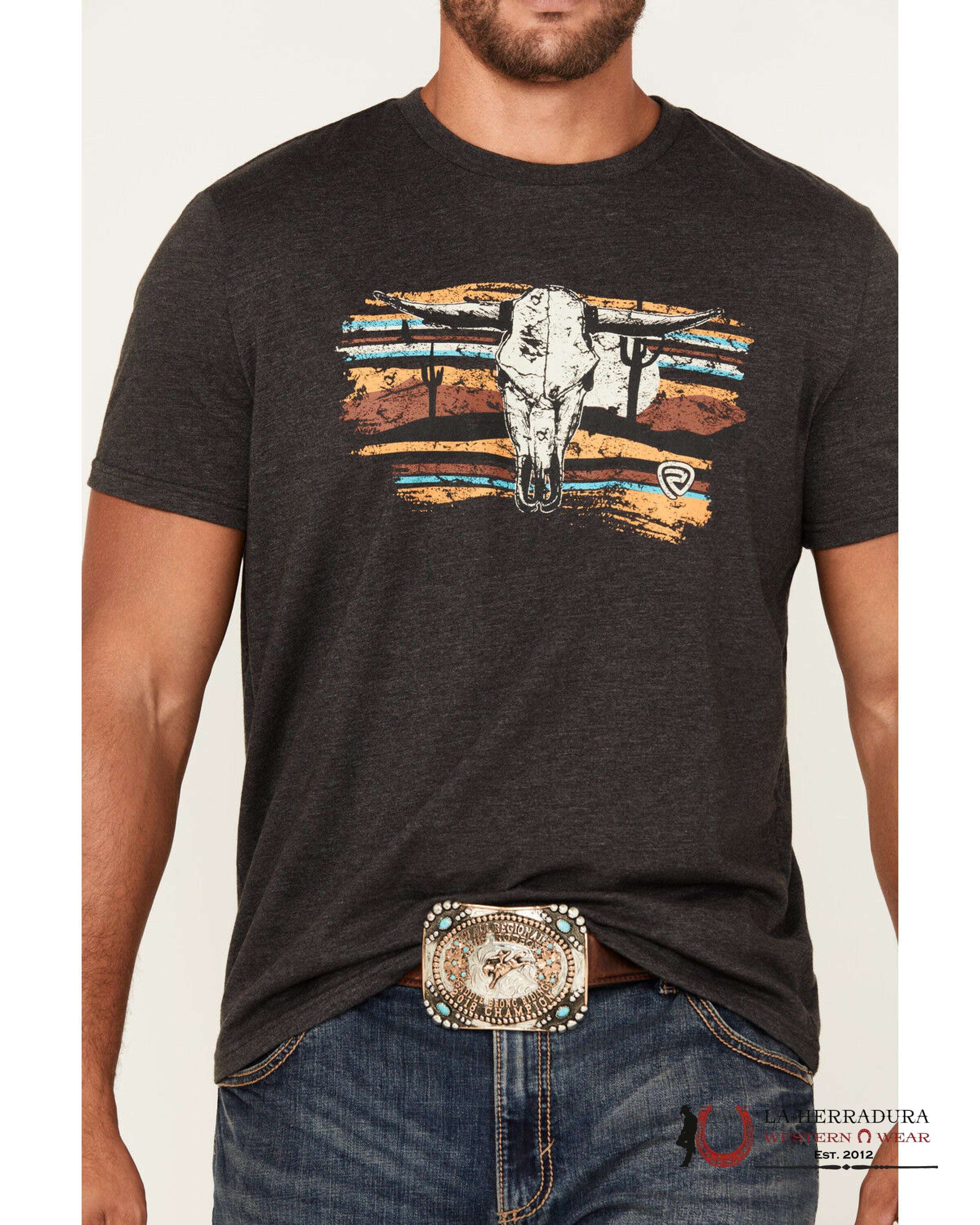 ROCK&ROLL MENS TSHIRT CHARCOAL RR UNISEX GRAPHIC BU21T02425 ROPA HOMBRES